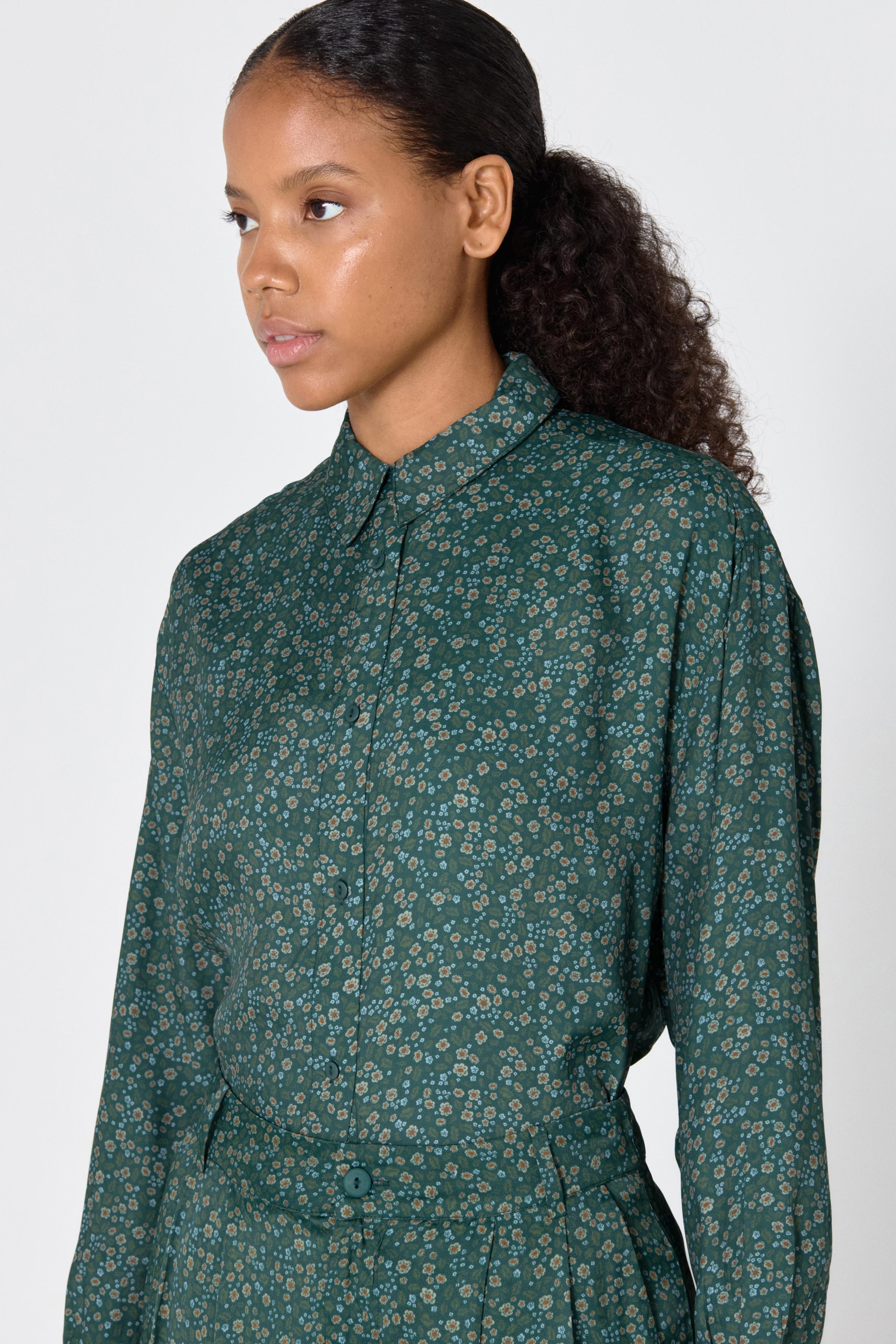 FLOWERS VISCOSE SHIRT