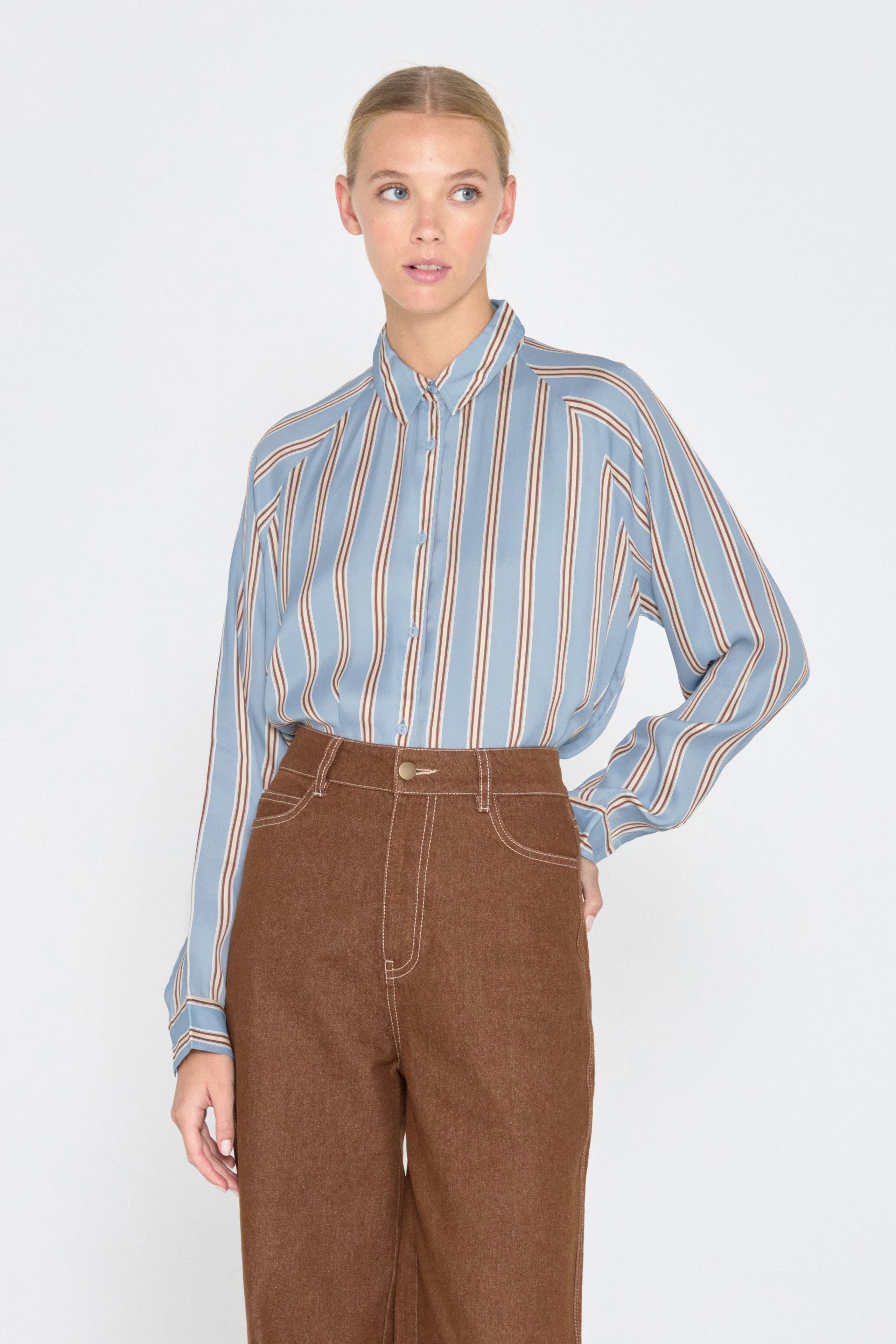 STRIPES RAGLAN SLEEVE SHIRT