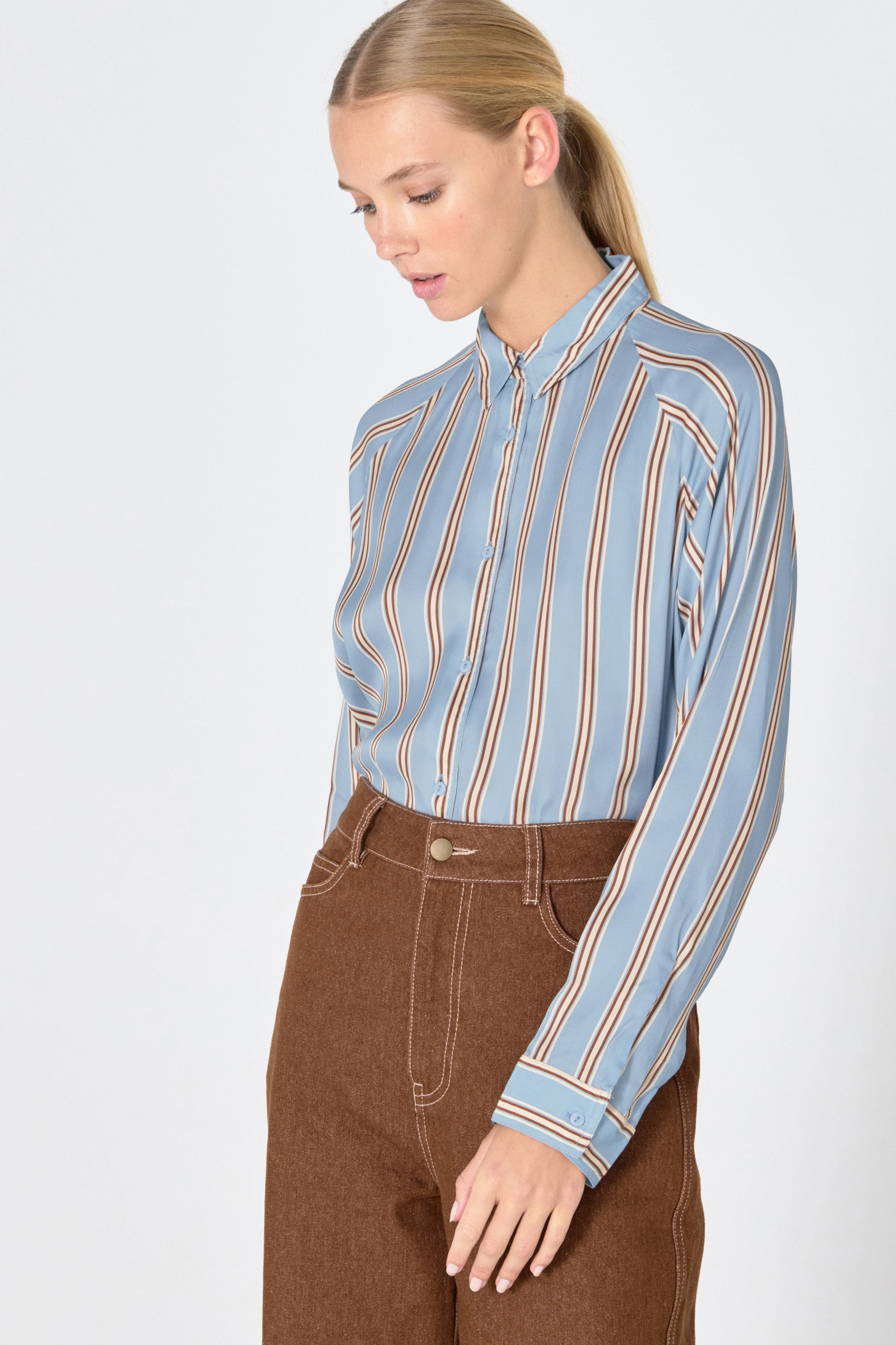 STRIPES RAGLAN SLEEVE SHIRT