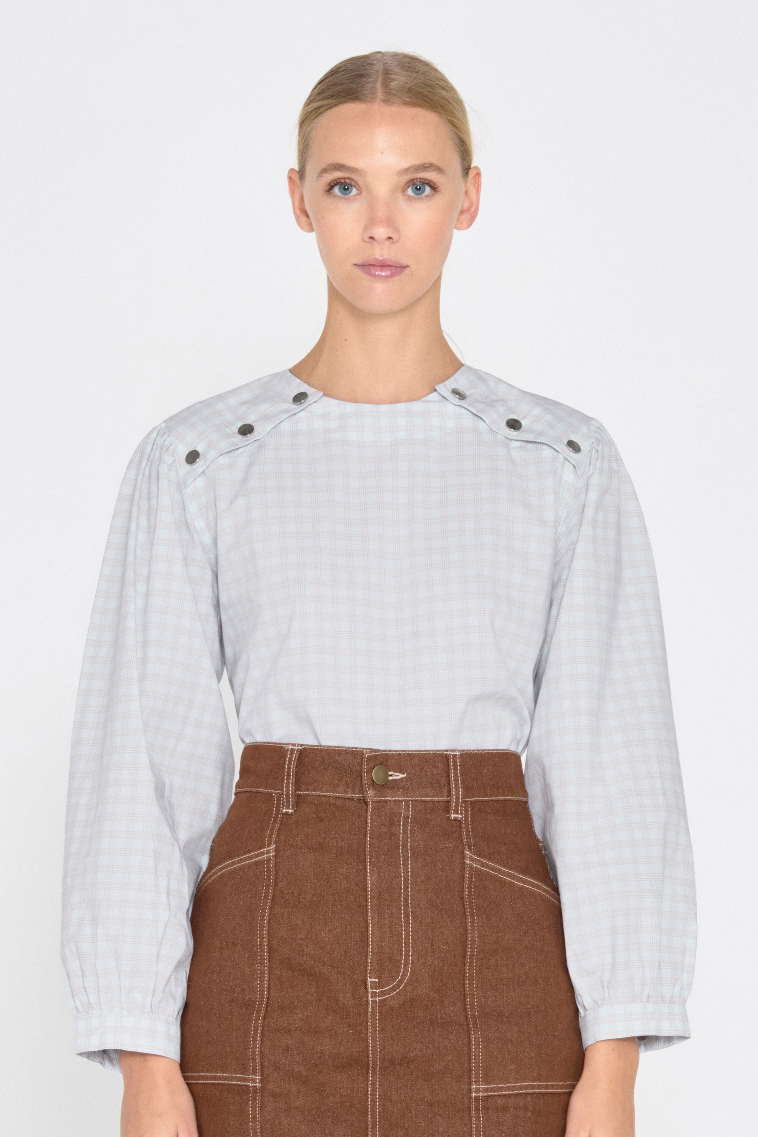 CHECK BLOUSE