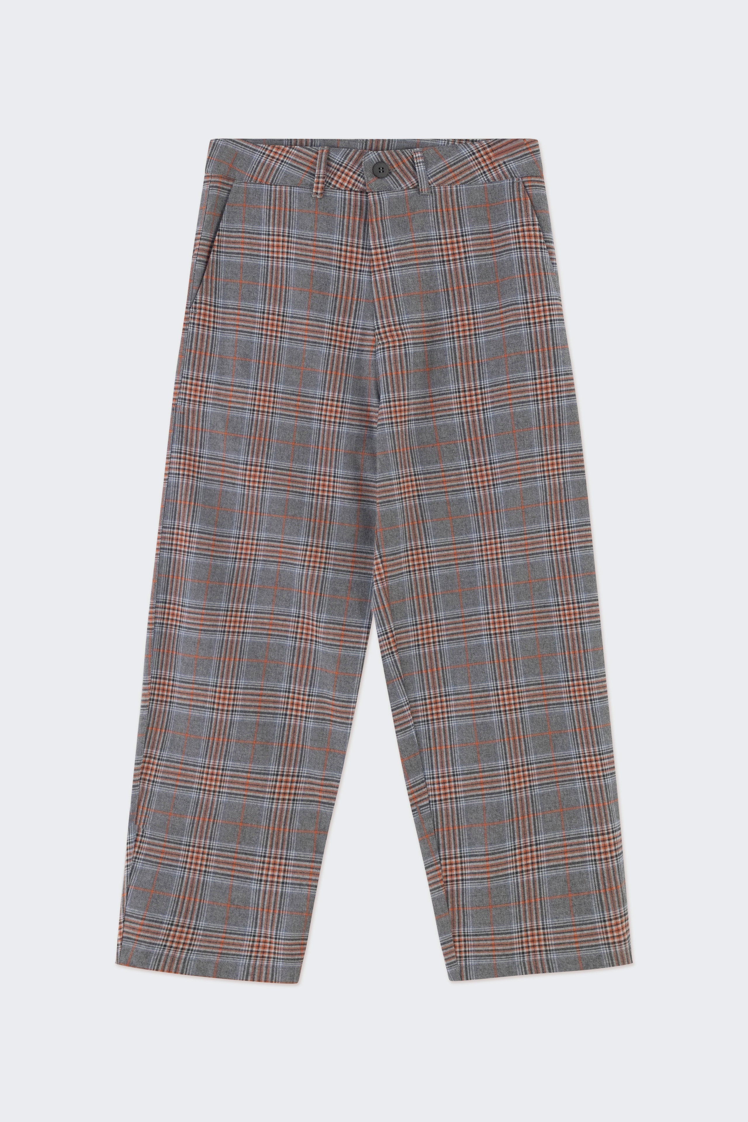 BARREL CHECK TROUSERS