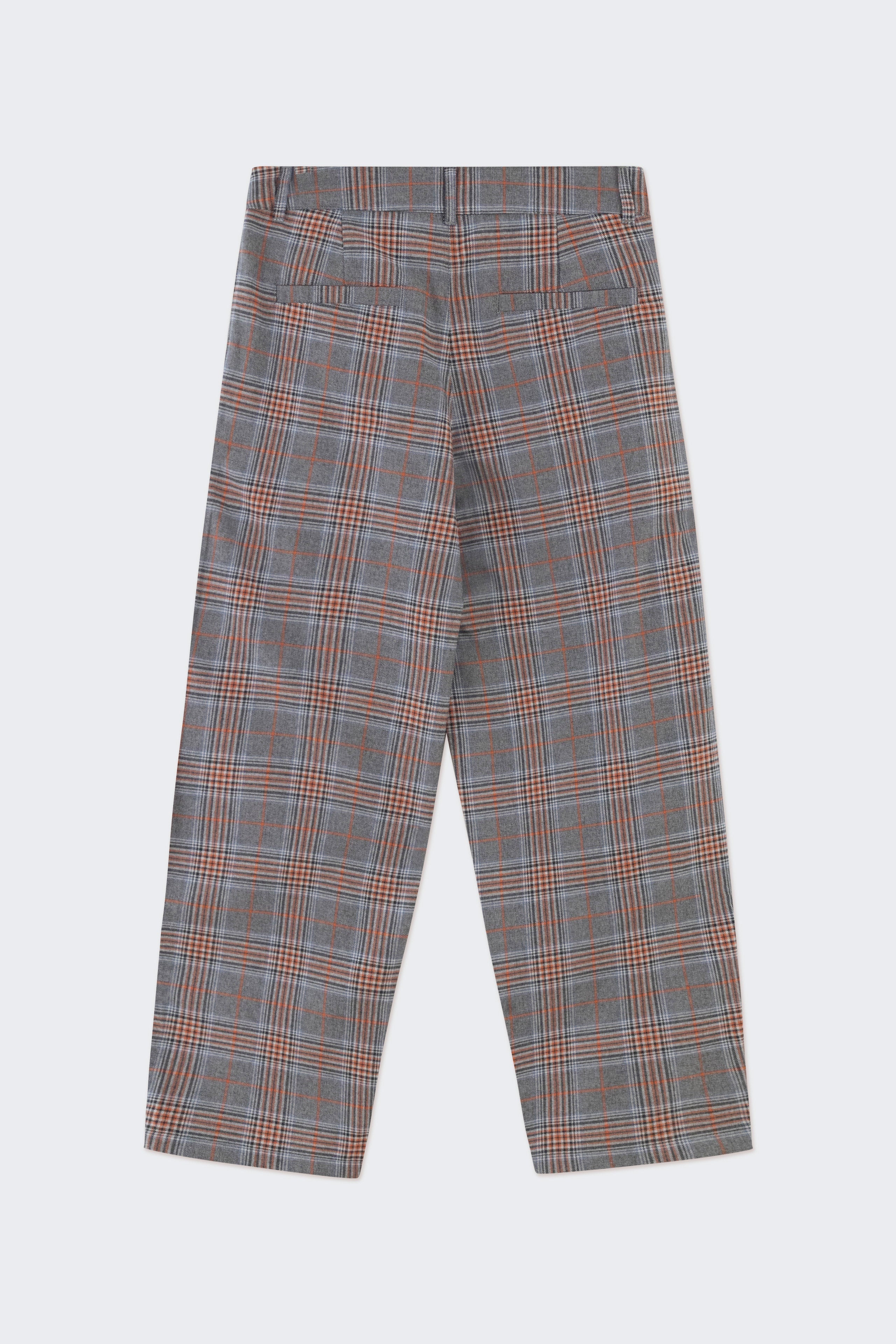 BARREL CHECK TROUSERS