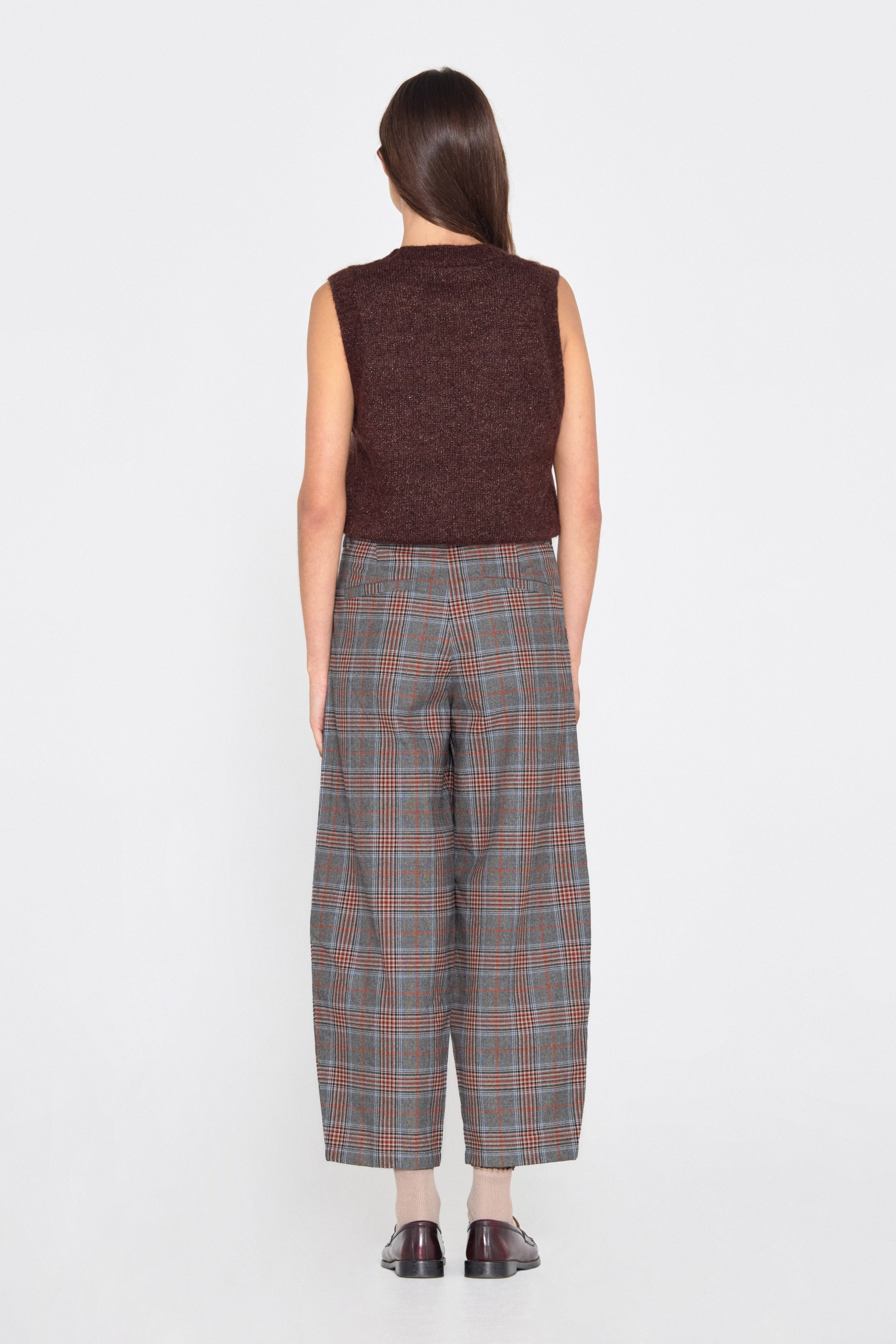 BARREL CHECK TROUSERS