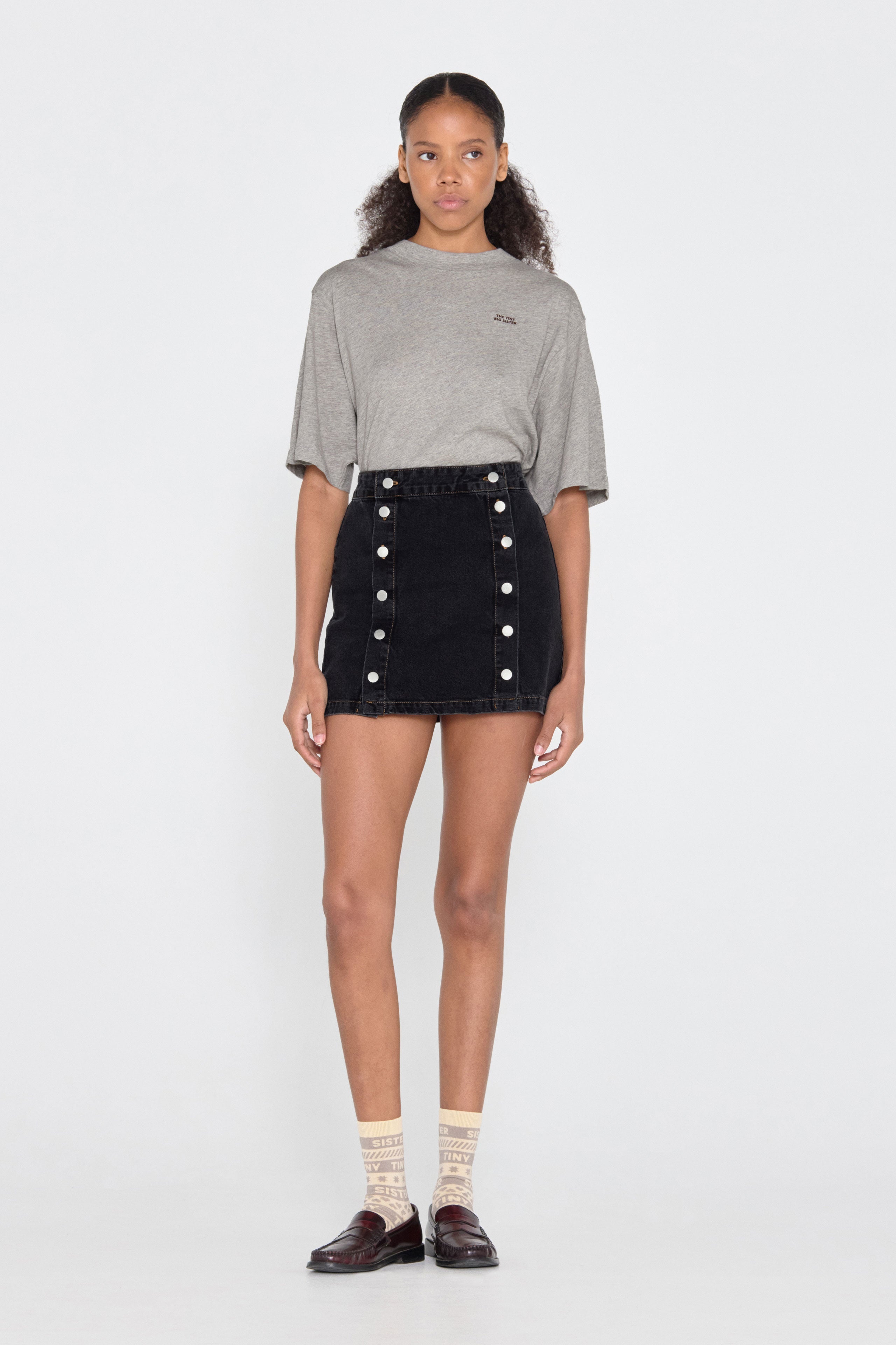 DENIM BUTTONS SKIRT