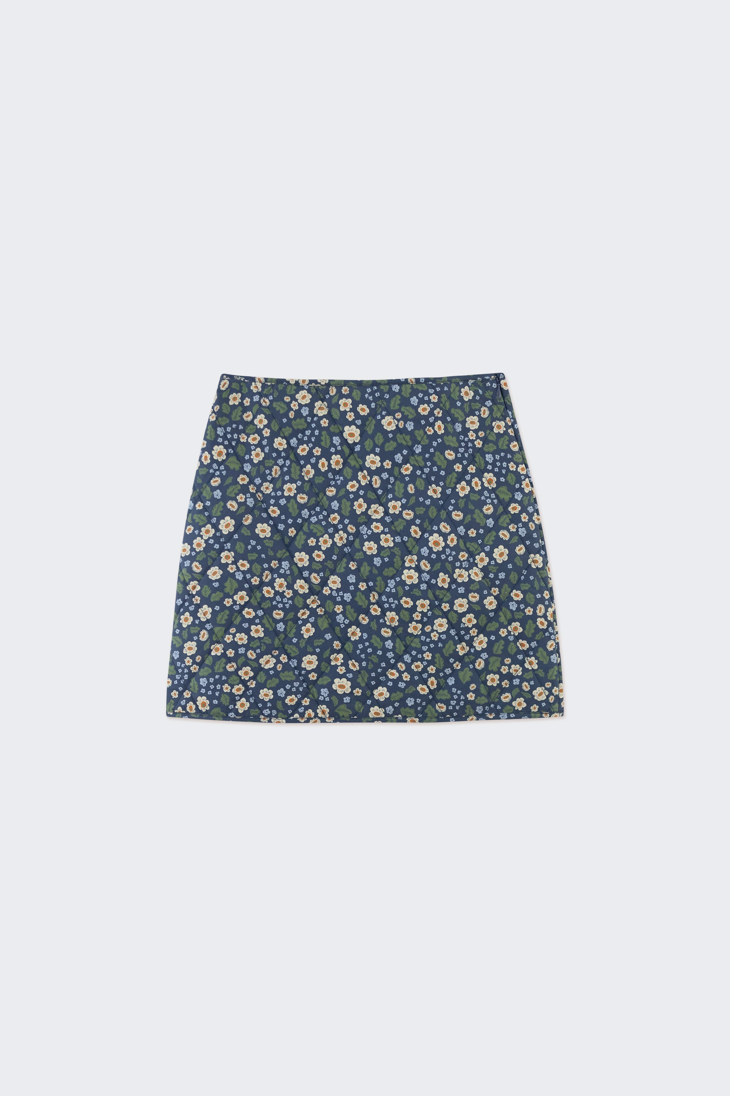 FLOWERS QUILTED SKIRT