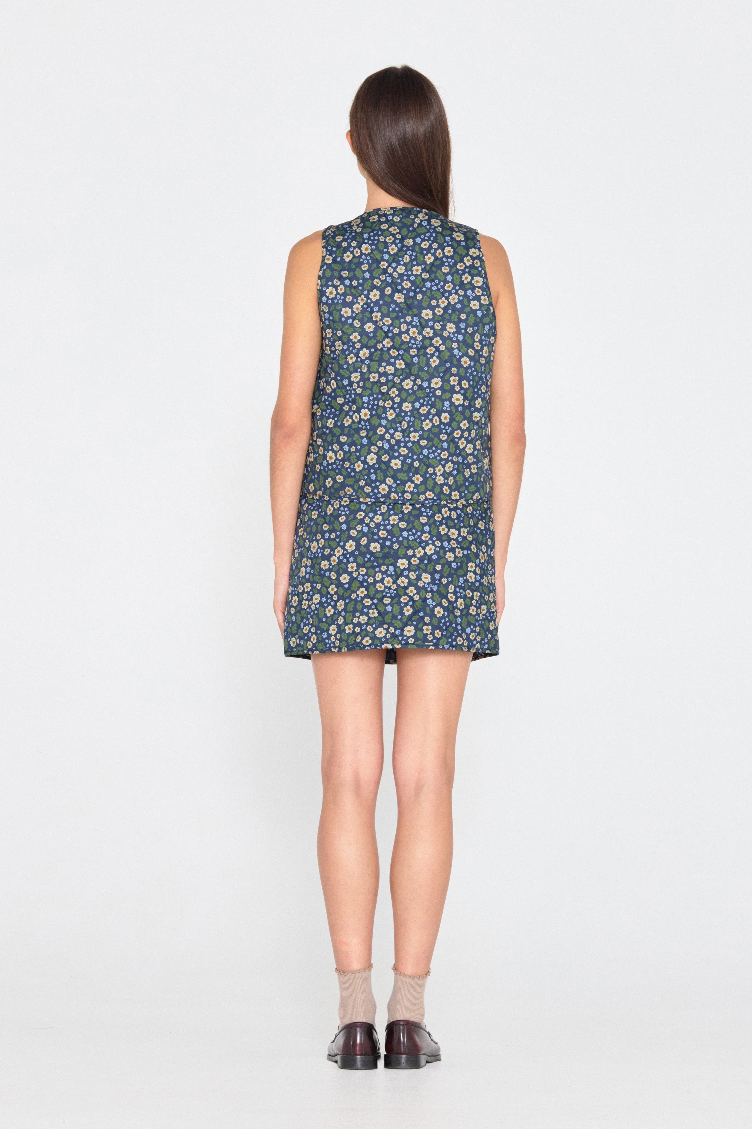 FLOWERS QUILTED SKIRT