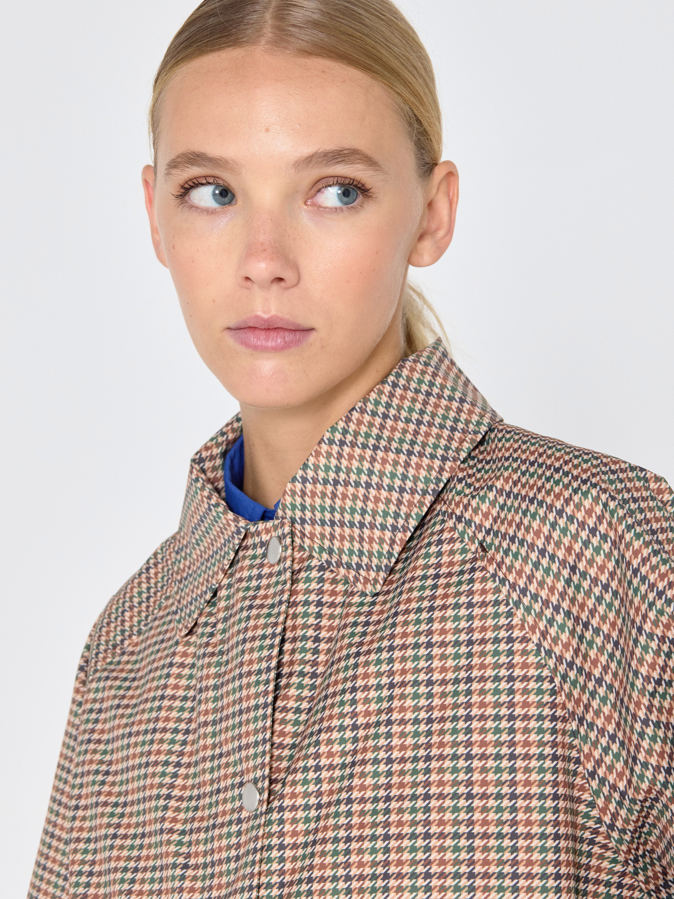 HOUNDSTOOTH TRENCH COAT