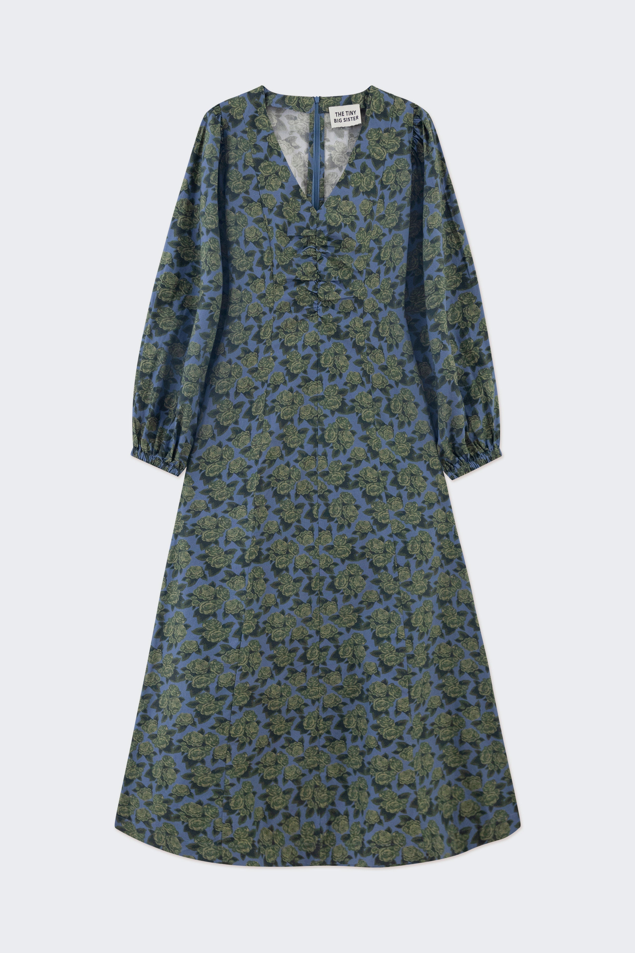 ROSES PUFF SLEEVES DRESS