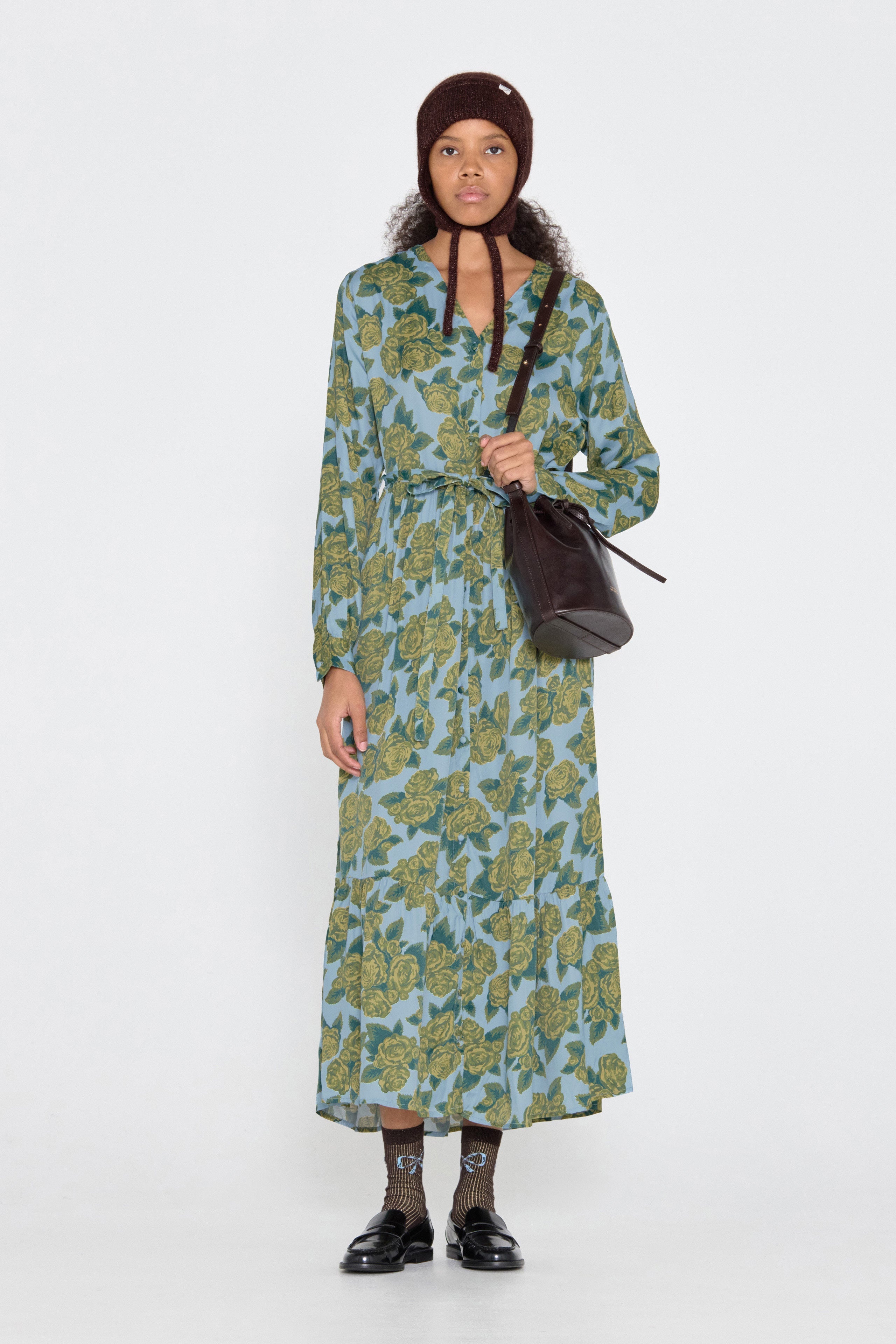 ROSES V-NECK DRESS