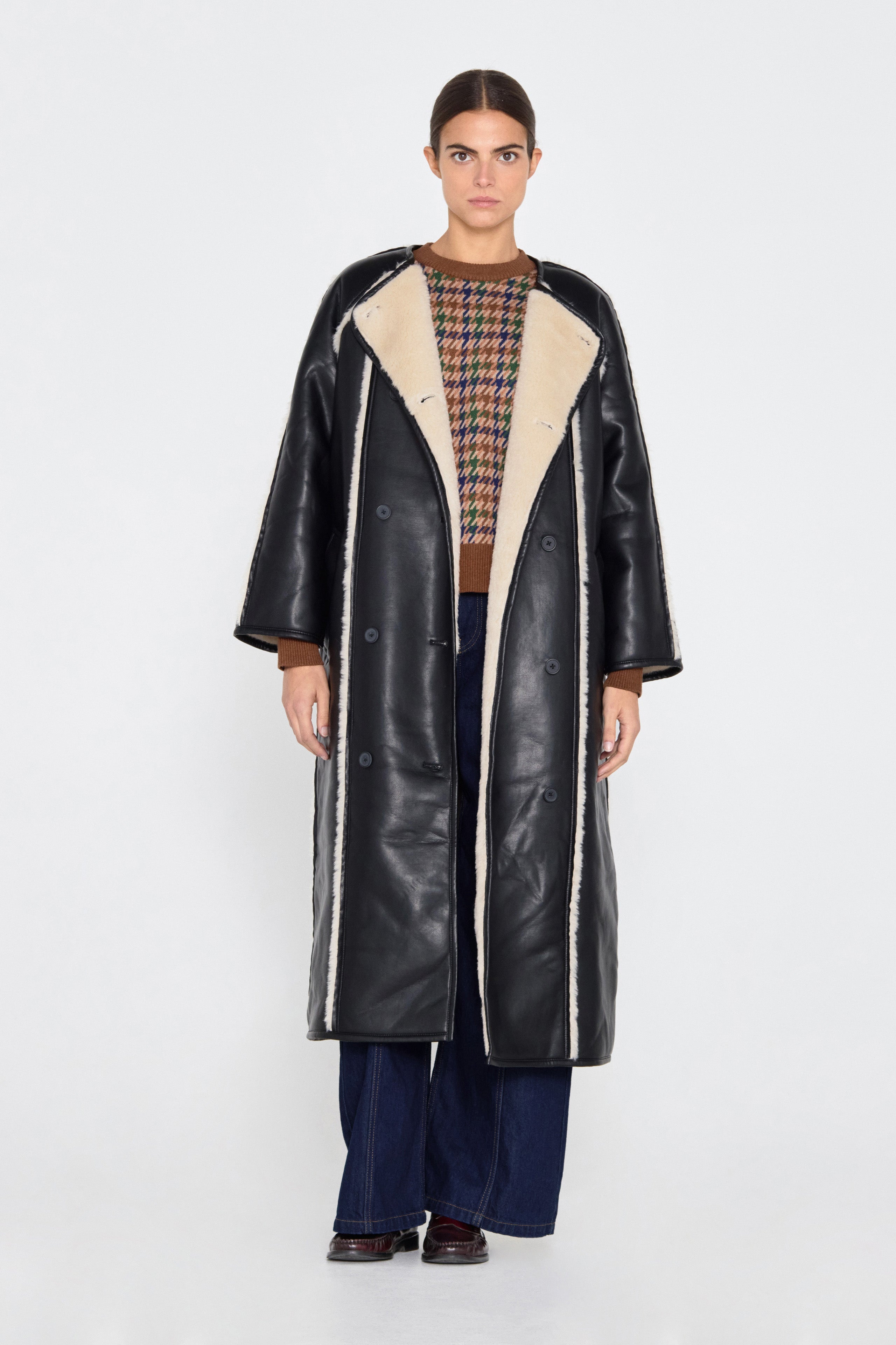 FAUX LEATHER COAT