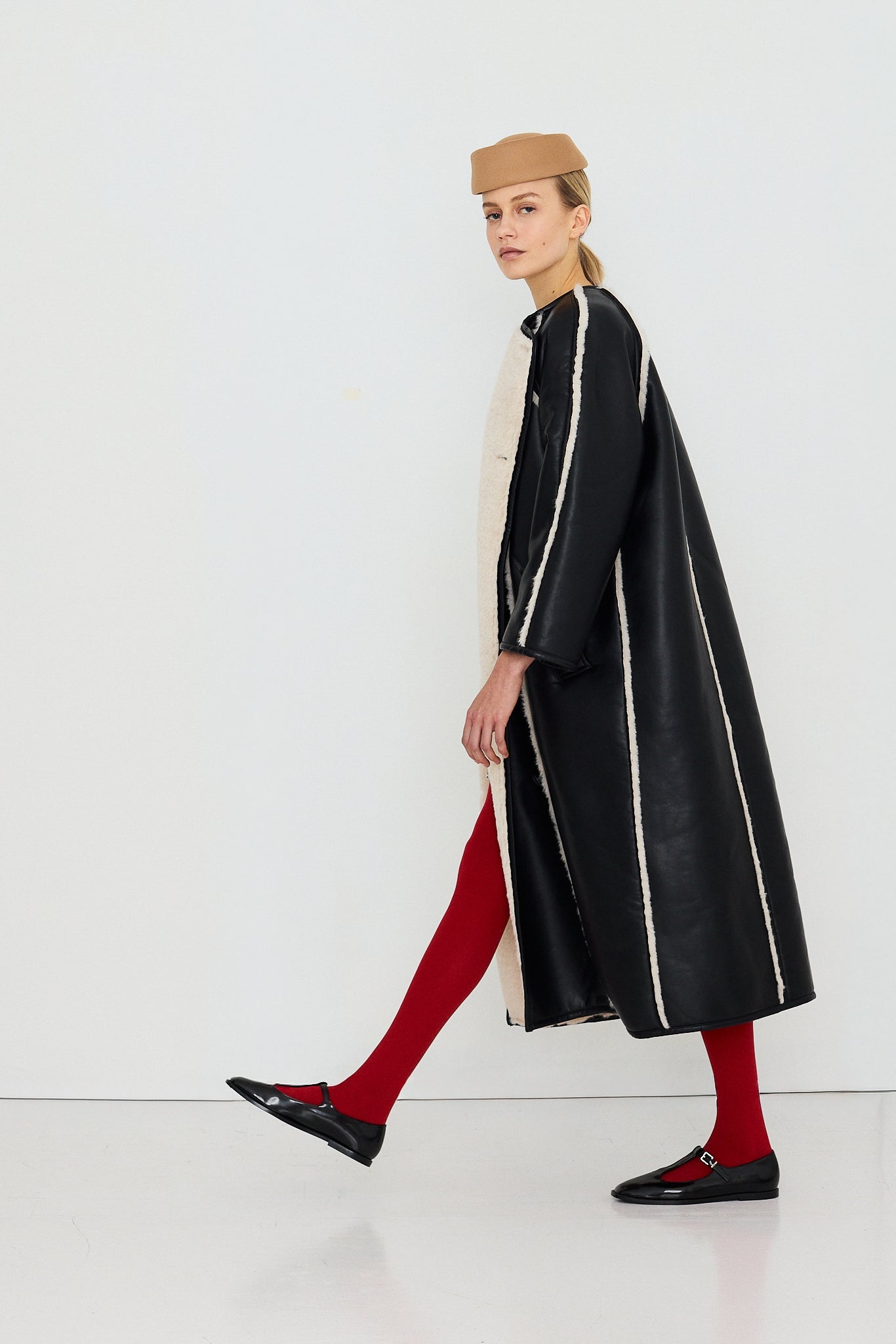 FAUX LEATHER COAT