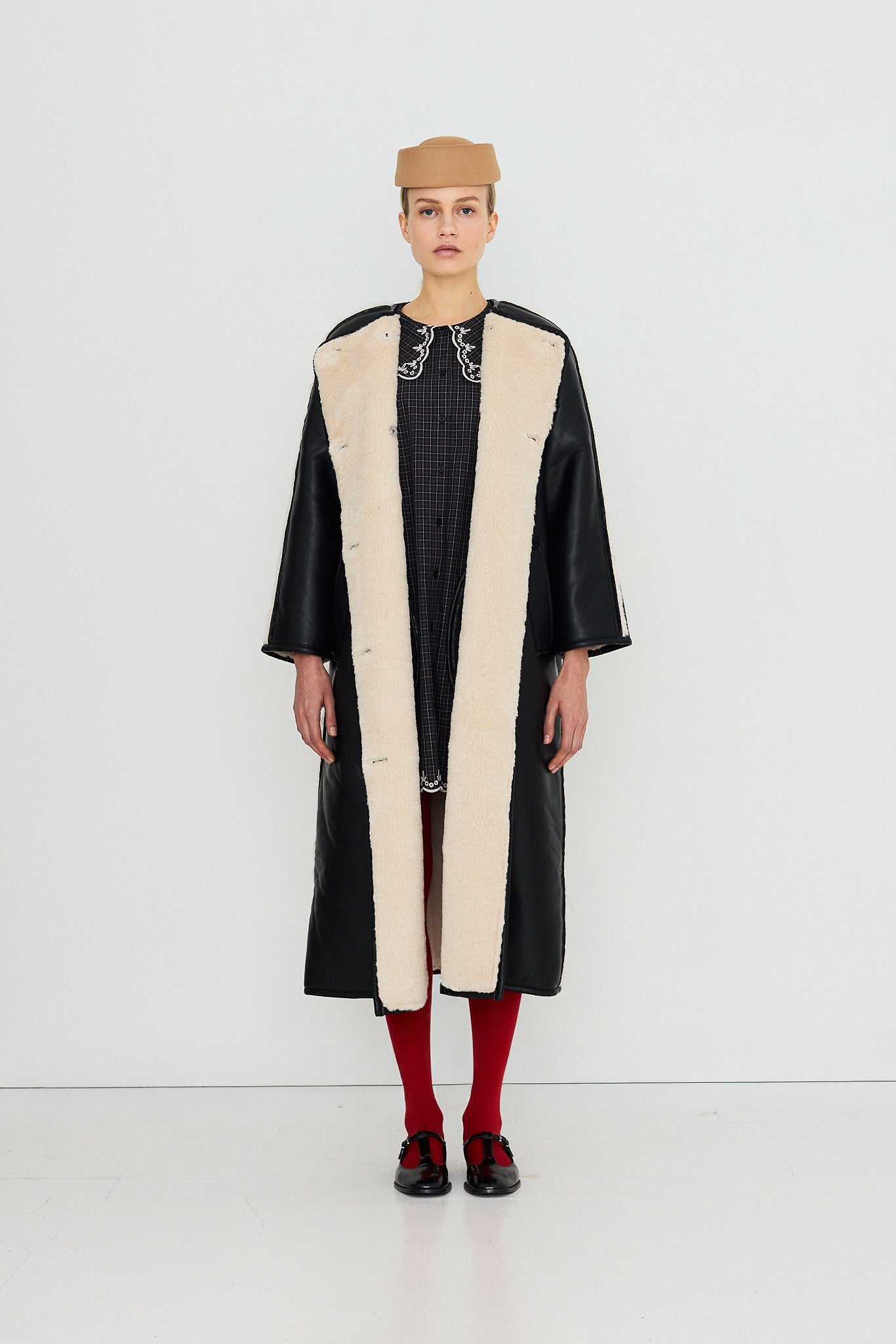 FAUX LEATHER COAT