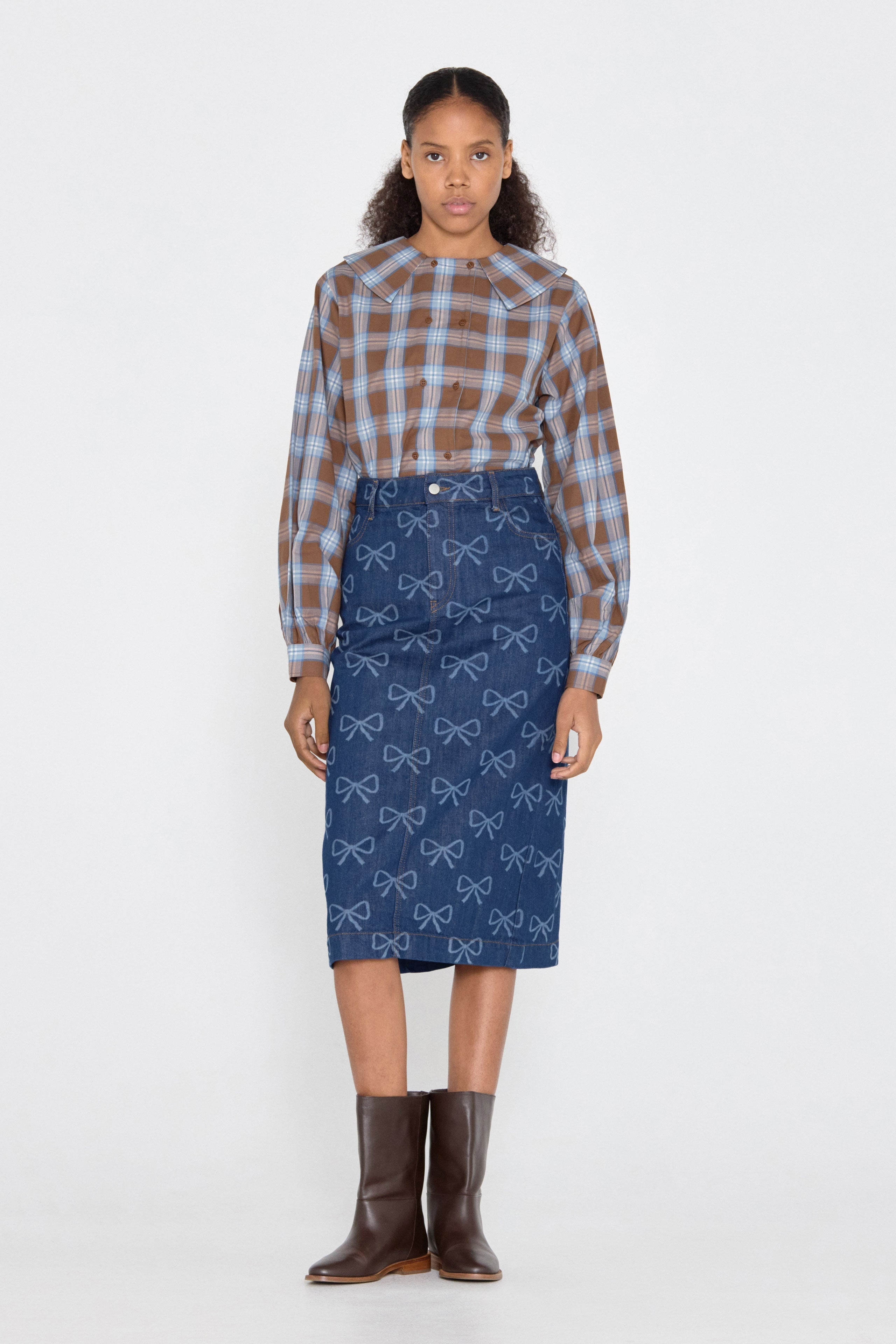 ABOTONADO CHECK BLUSA