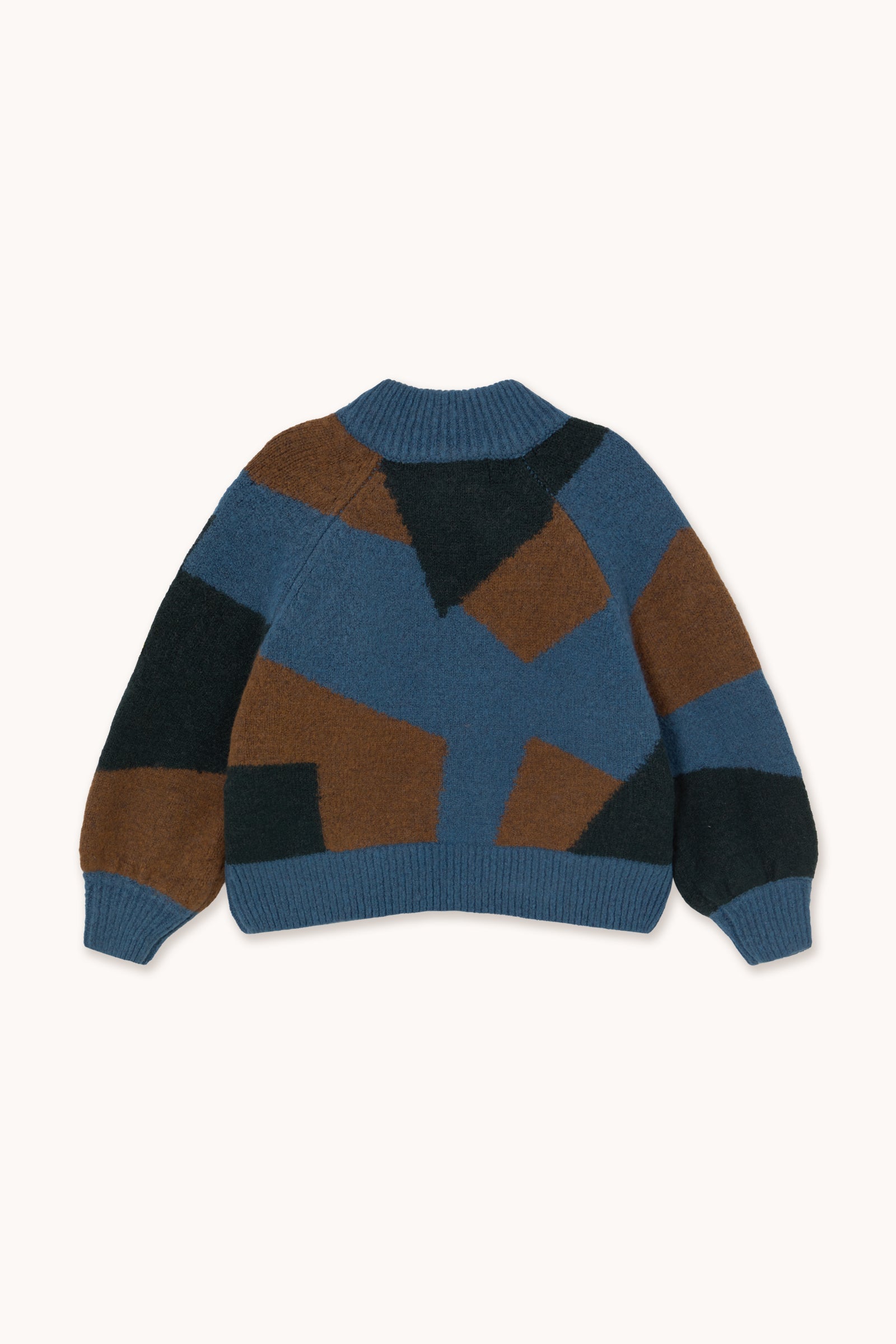 STRICKJACKE MIT STEHKRAGEN GEOMETRIC
