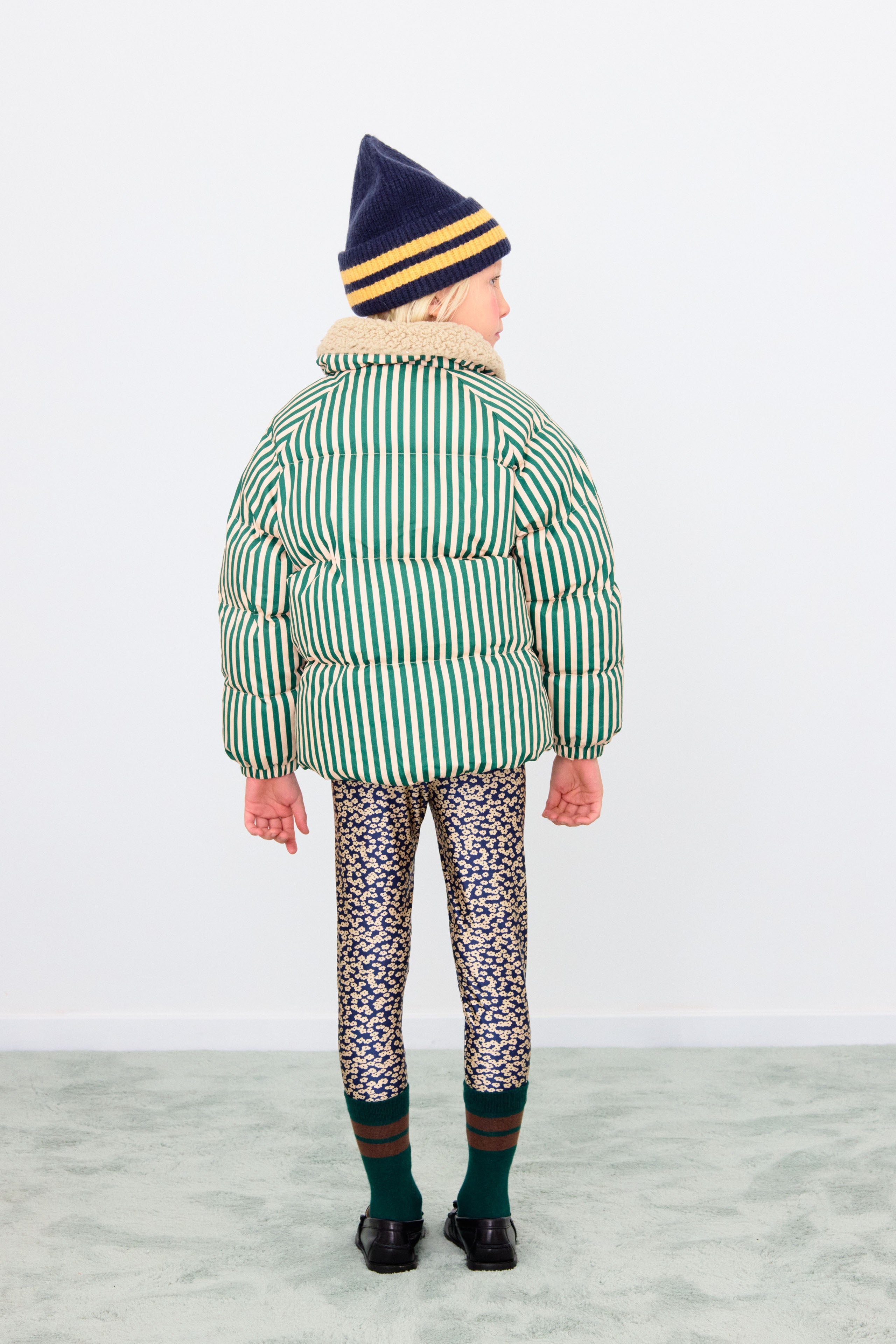 STEPPJACKE GREEN STRIPES