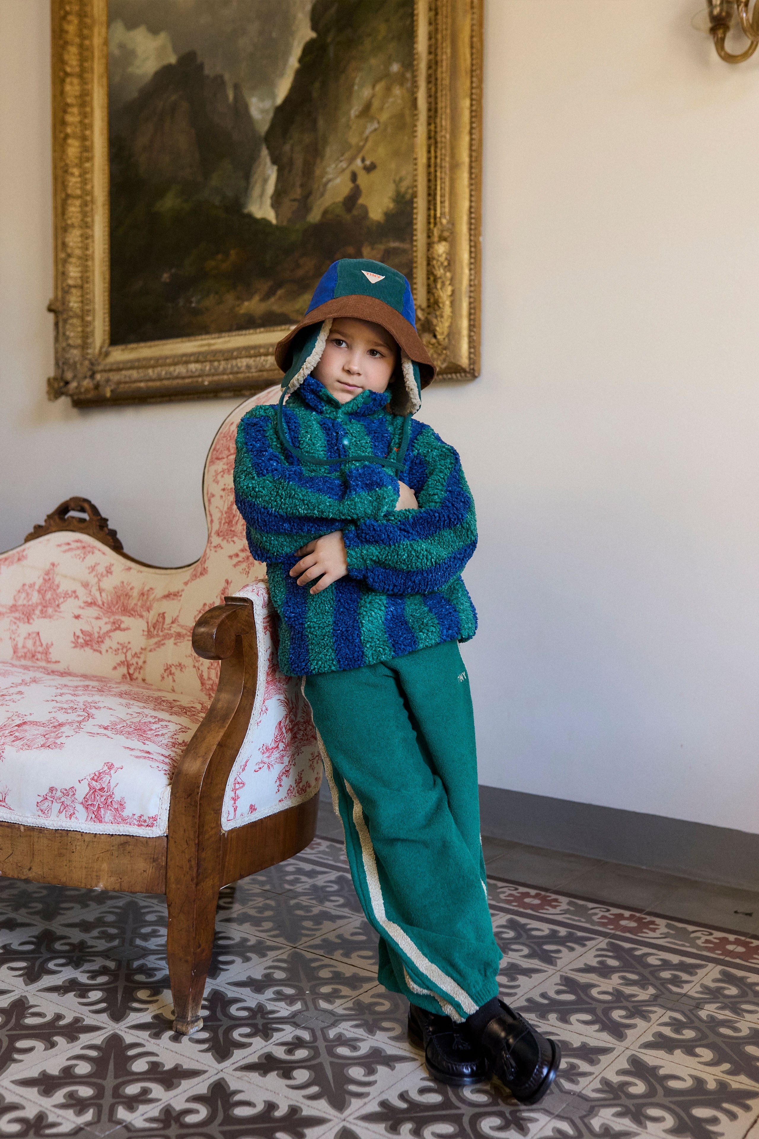 SWEATSHIRT SHERPA STRIPES