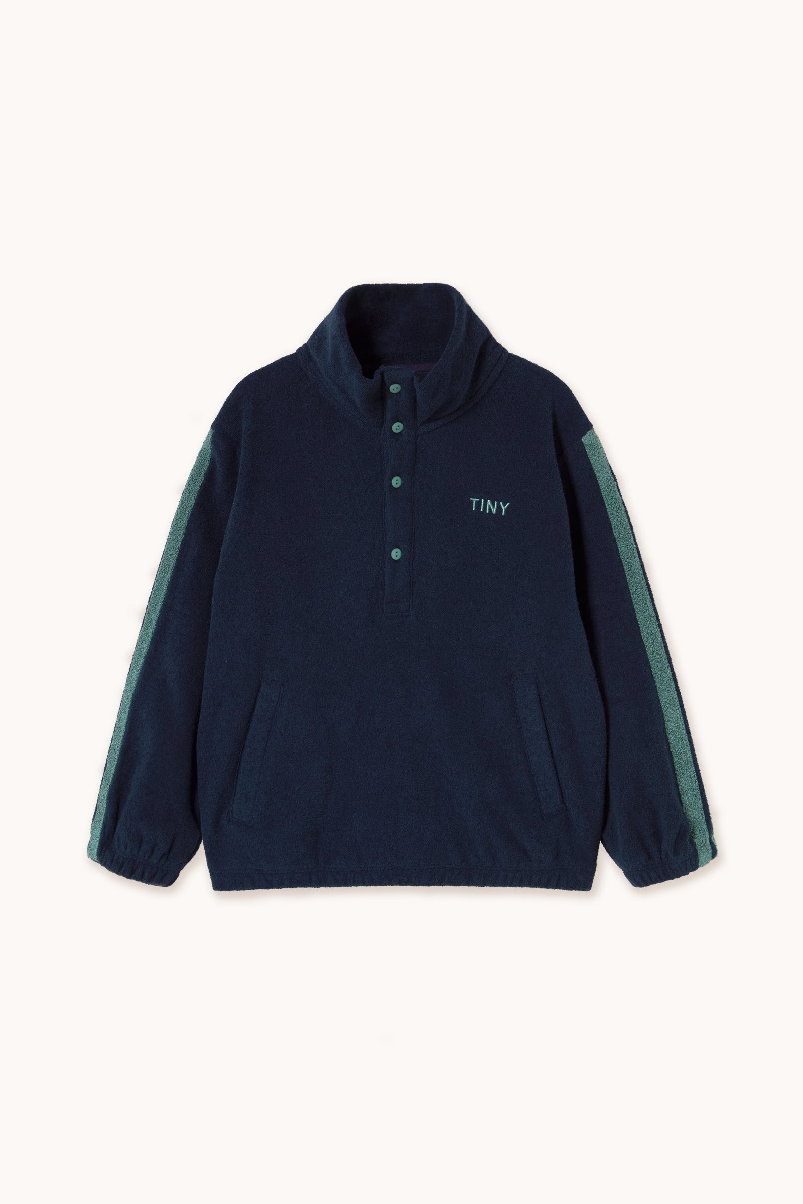 FROTTEE-SWEATSHIRT MIT STEHKRAGEN