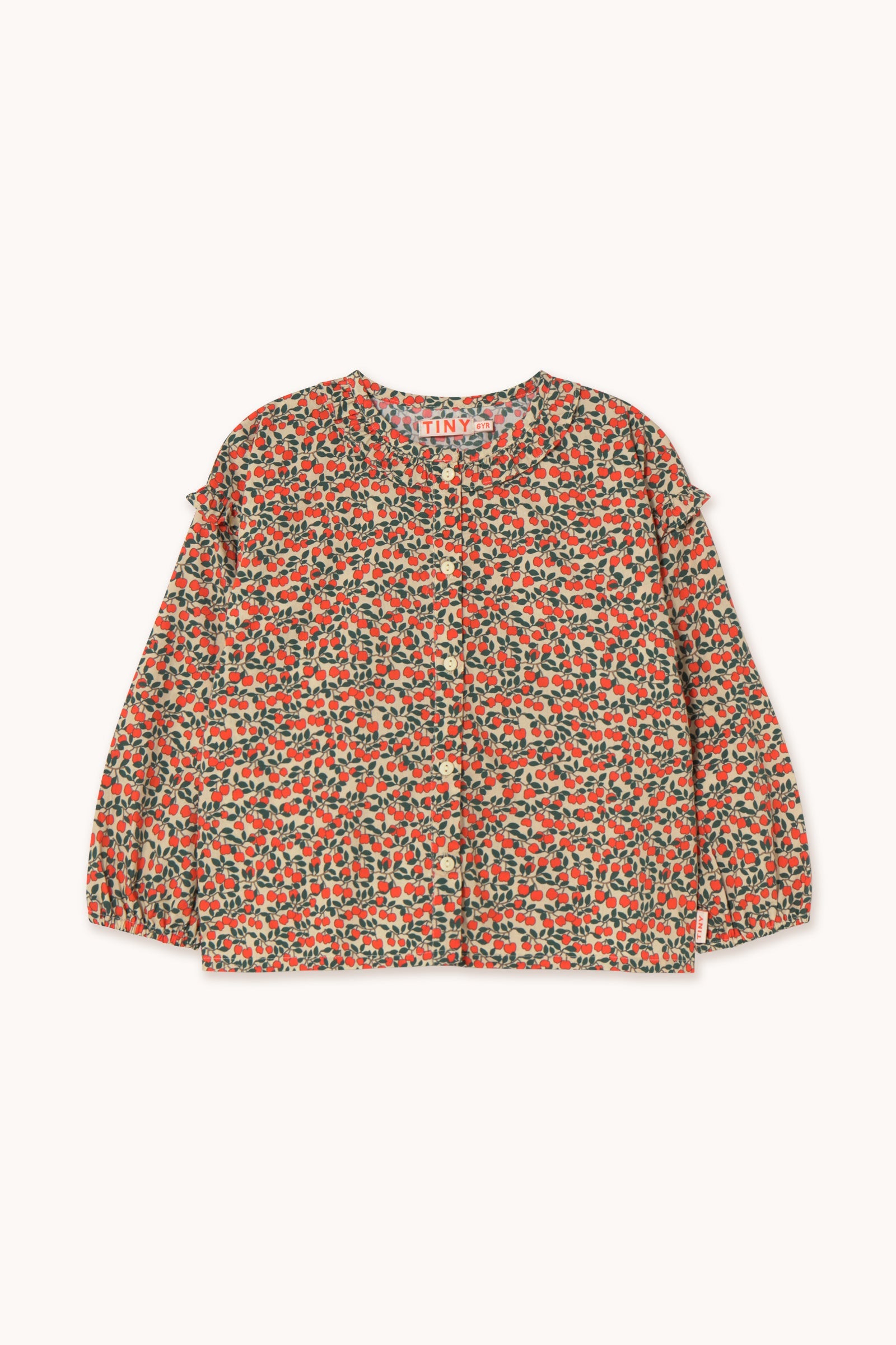 BLUSE MIT RÜSCHEN MINI APPLES