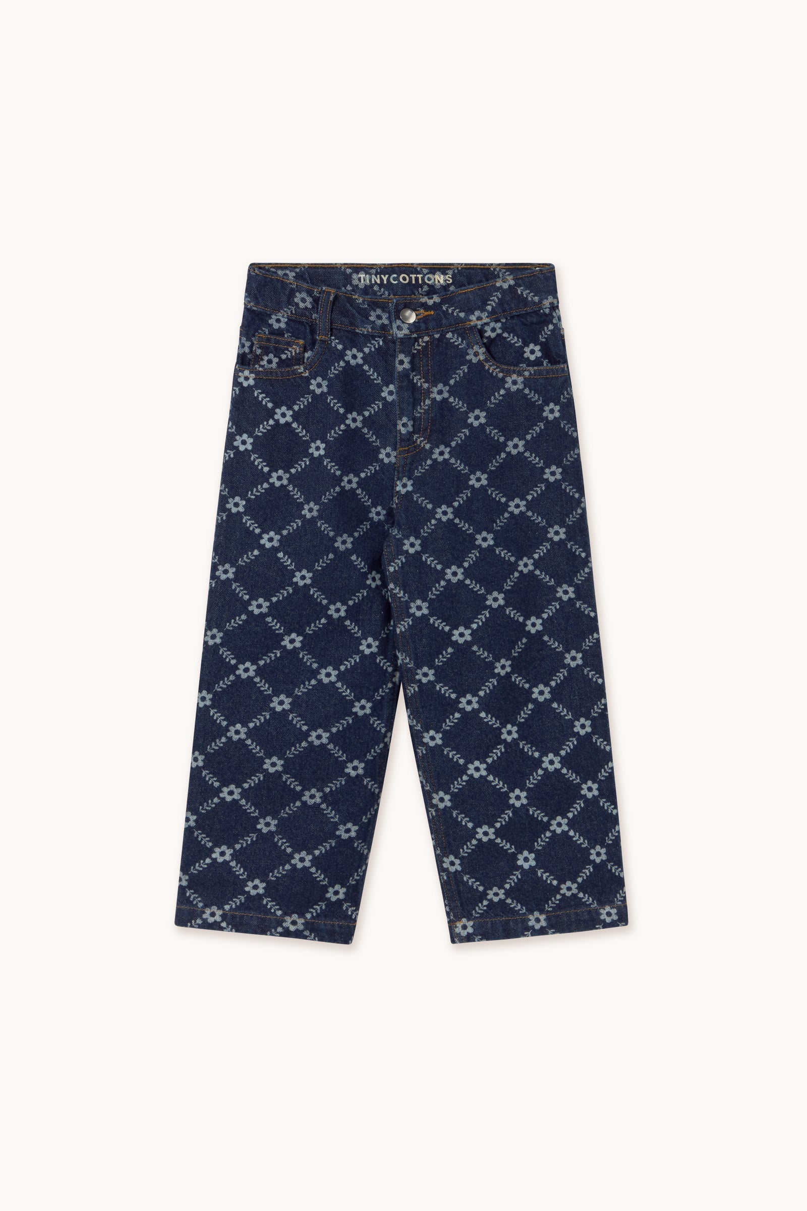 GERADE JEANS GRID FLOWER