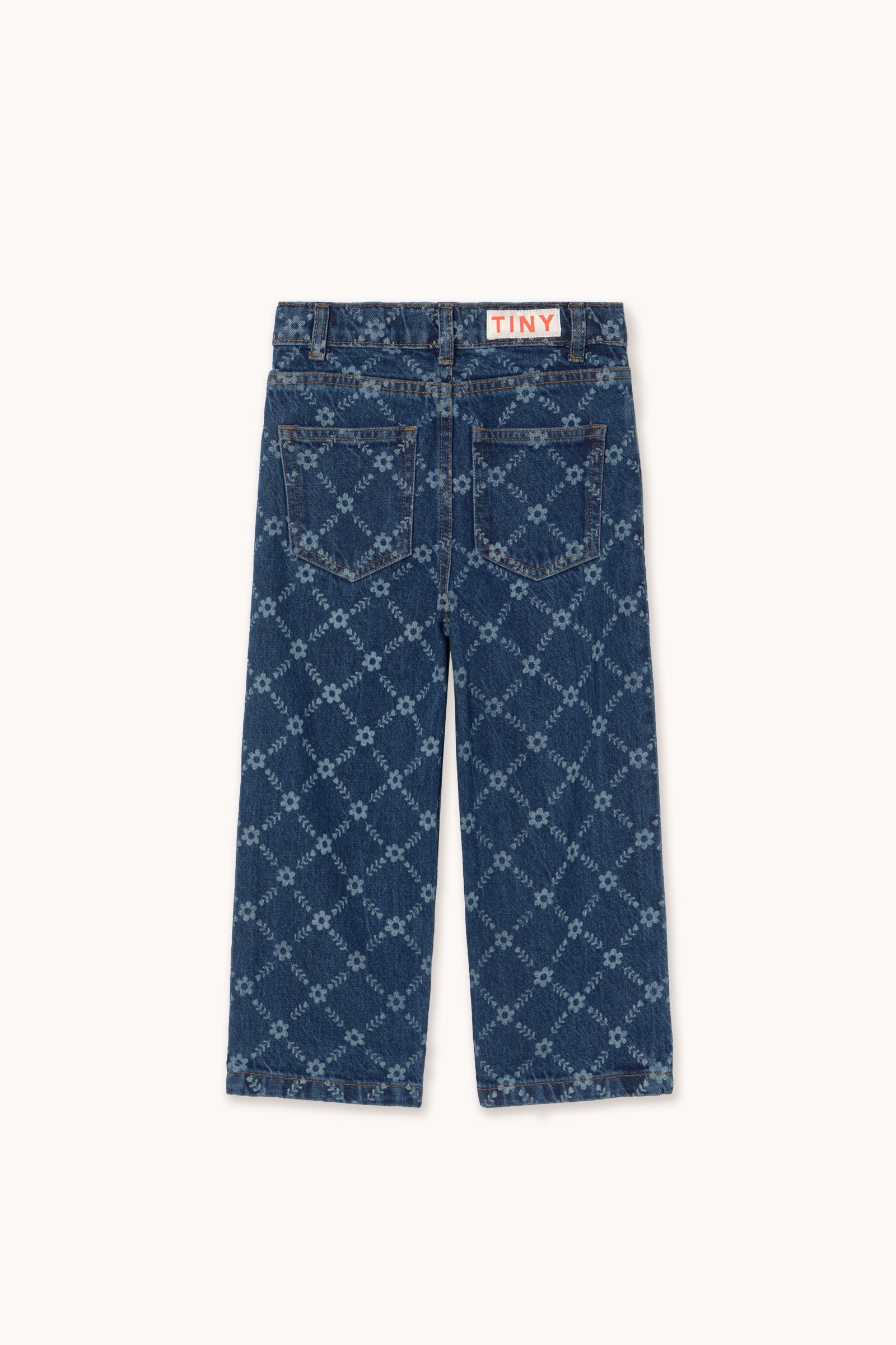 GERADE JEANS GRID FLOWER