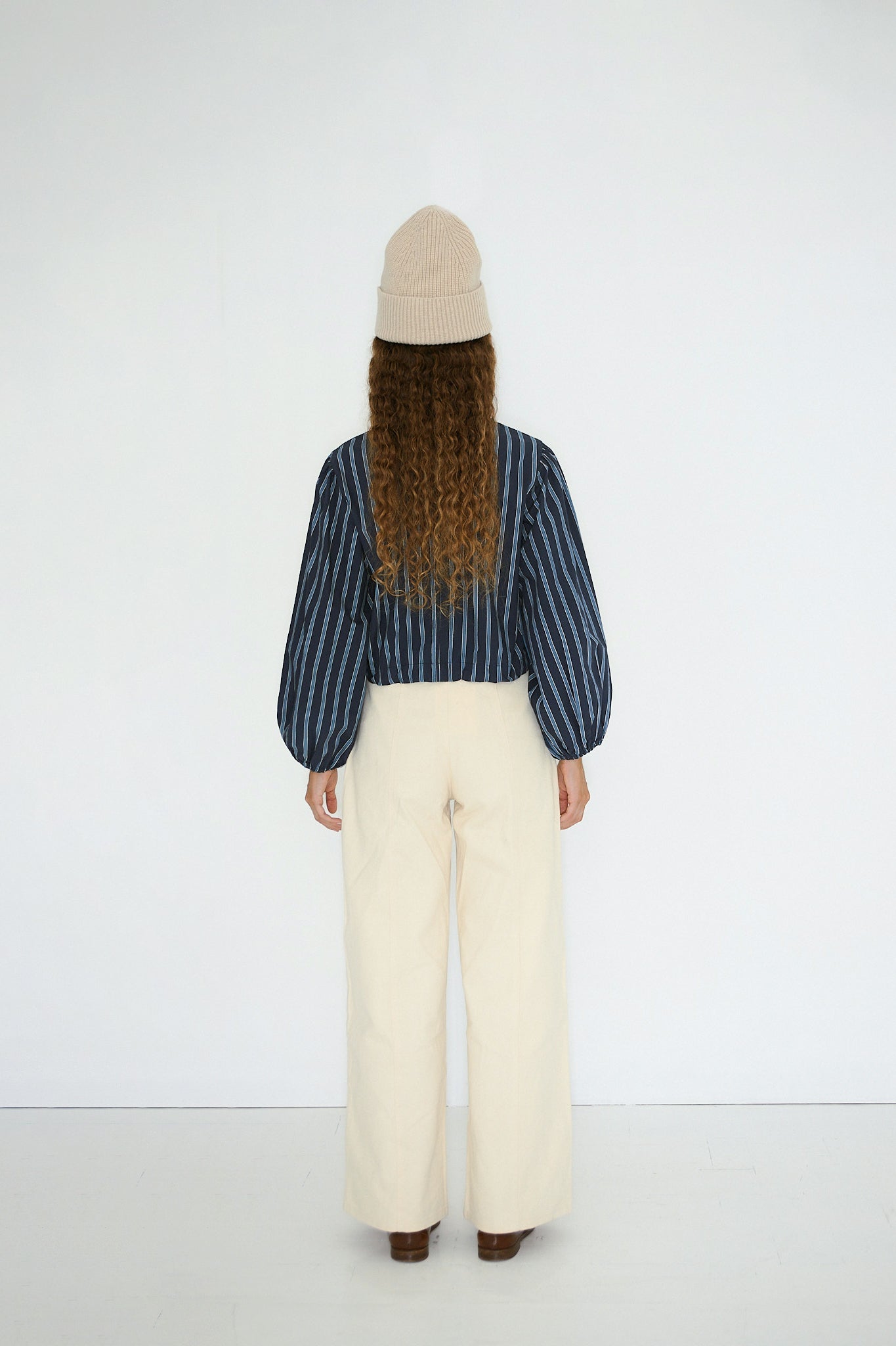BLUSE GESTREIFT PUFFÄRMEL