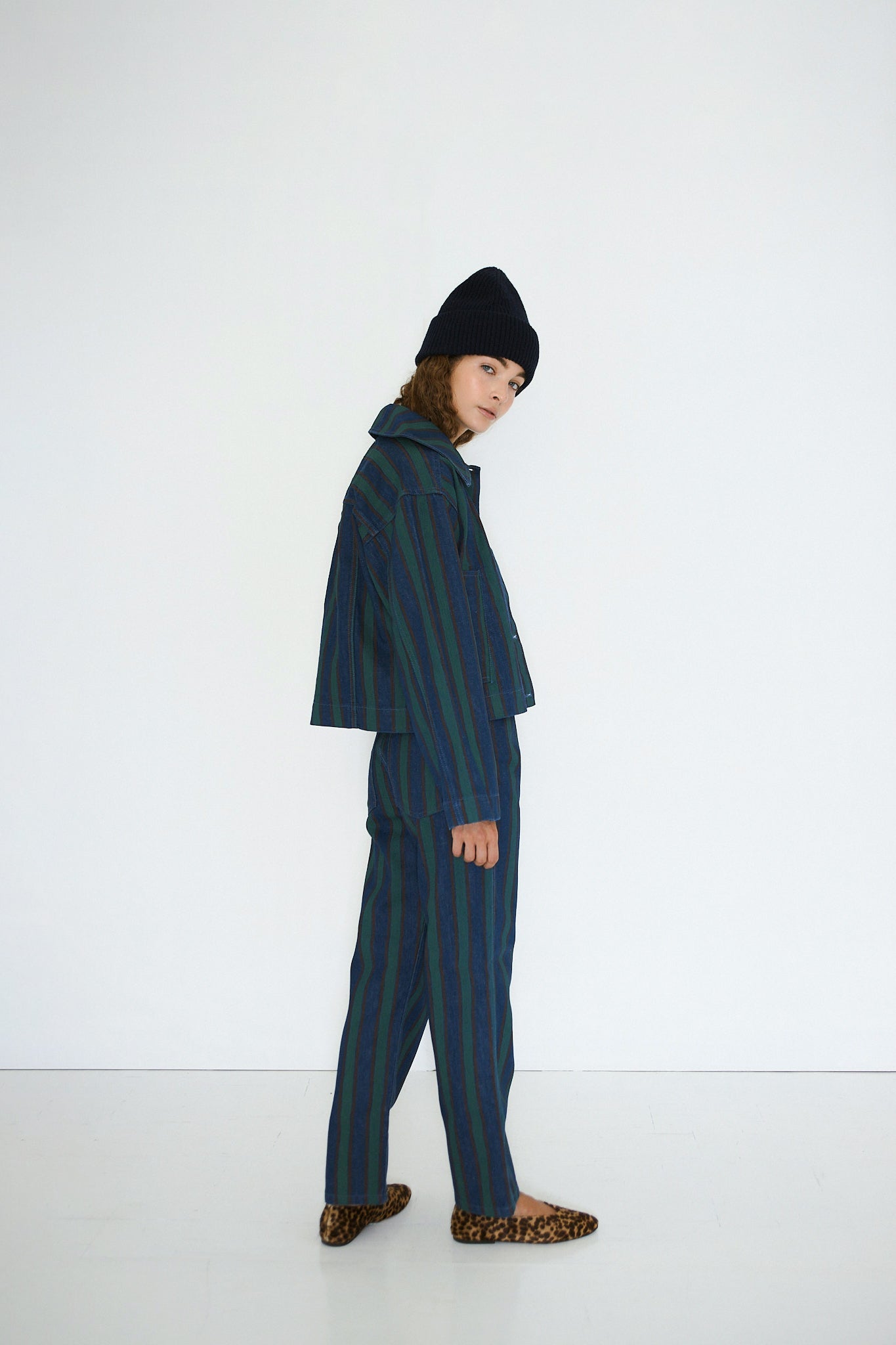 GESTREIFTE BOXY-JACKE