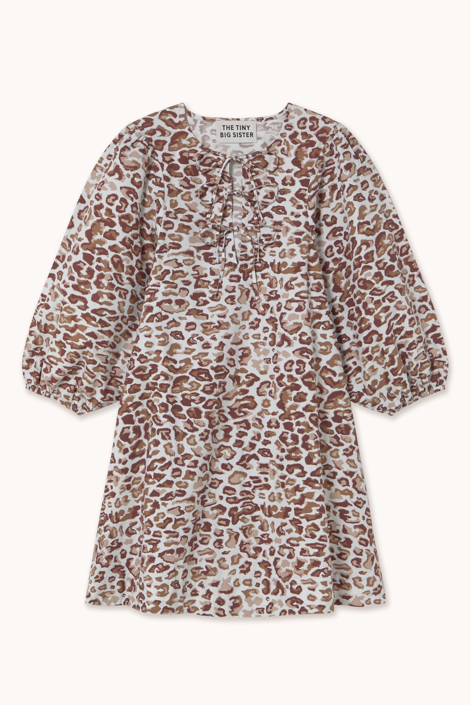 KLEID MIT PUFFÄRMELN ANIMAL PRINT