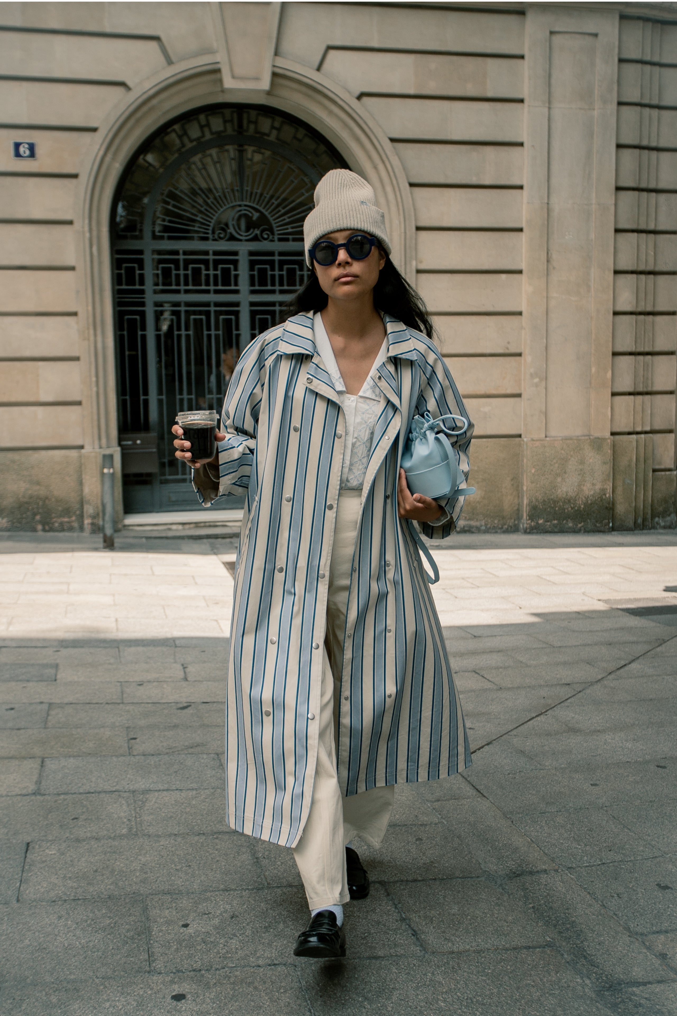 TRENCHCOAT GESTREIFT