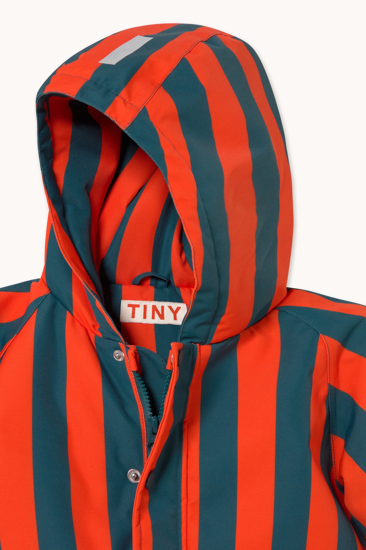 RED STRIPES SNOW ONE-PIECE