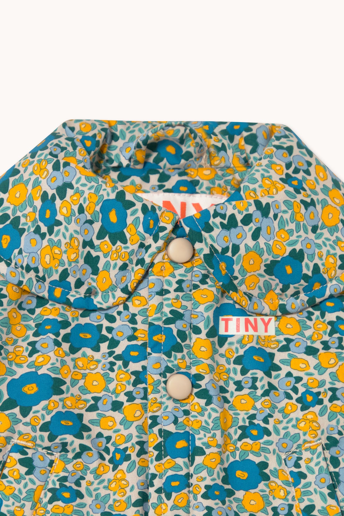 CHAQUETA ACOLCHADA BEBÉ FLOWER PATTERN