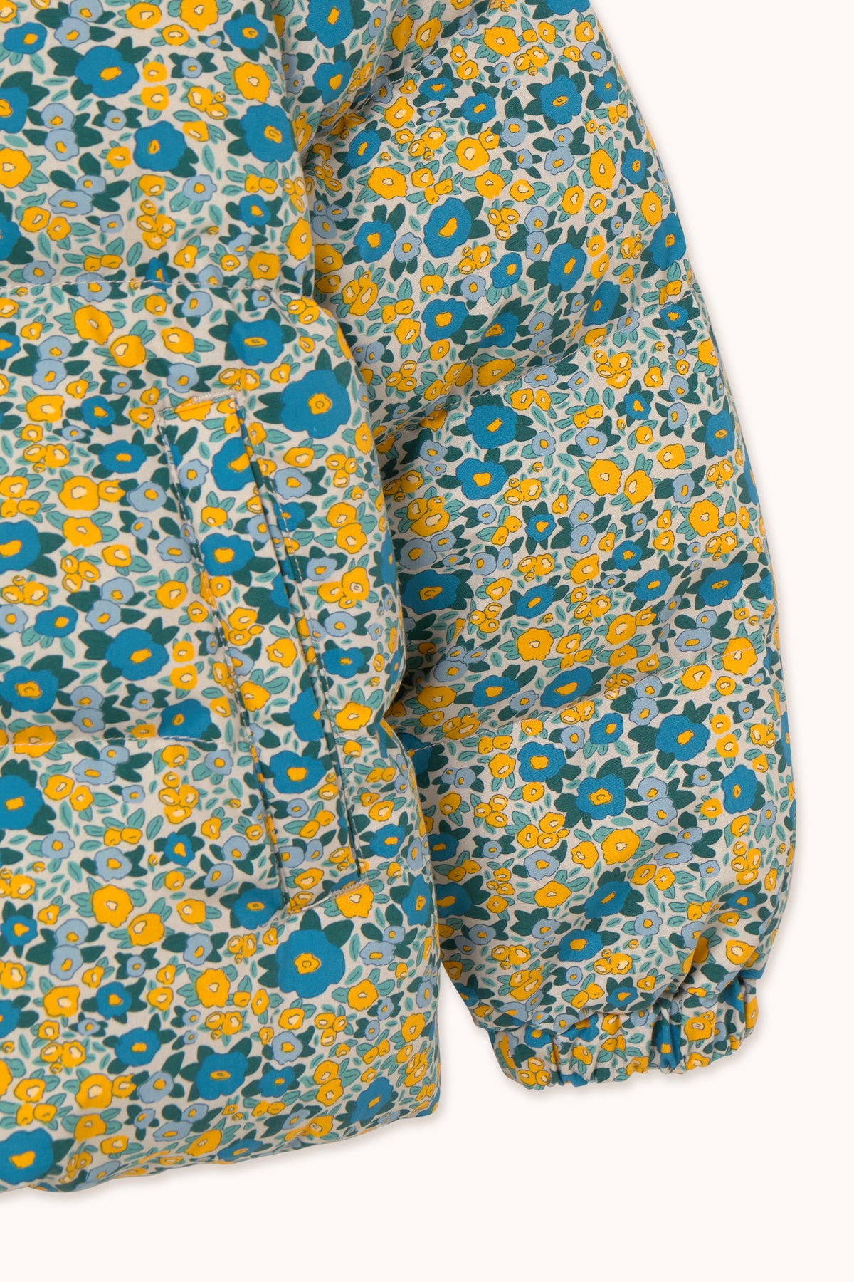 FLOWER PATTERN SHORT PADDED JACKET