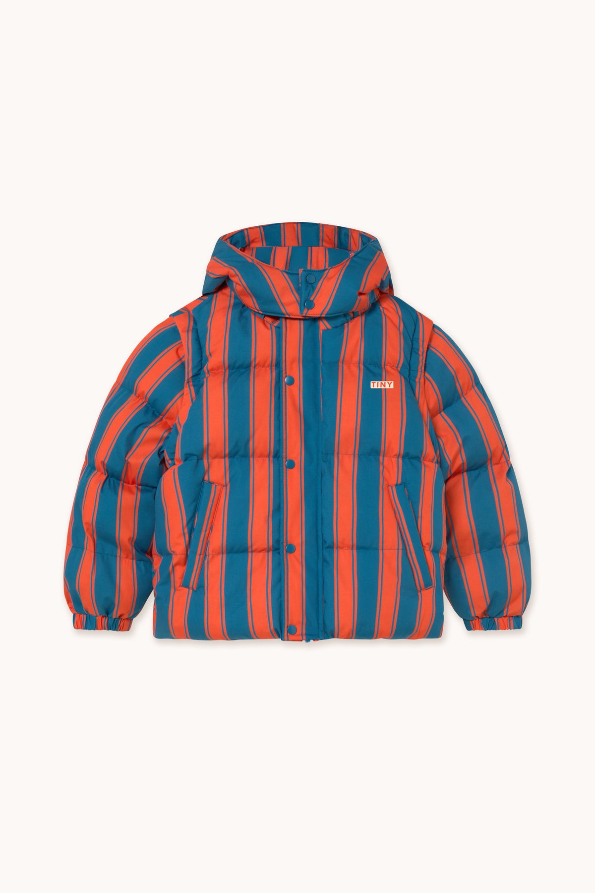 RETRO STRIPES SHORT PADDED JACKET