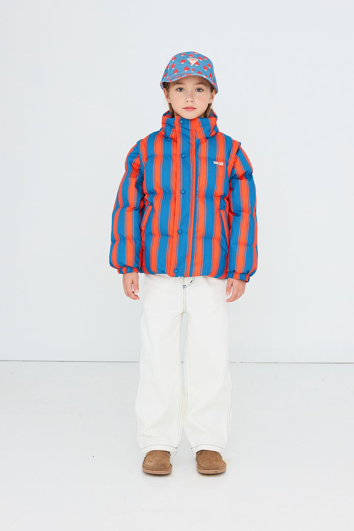 RETRO STRIPES SHORT PADDED JACKET