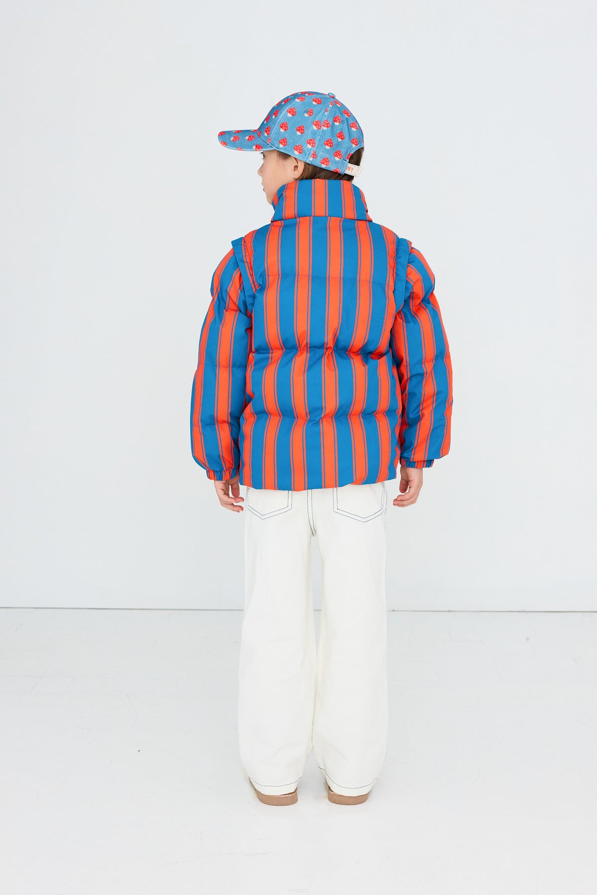 RETRO STRIPES SHORT PADDED JACKET