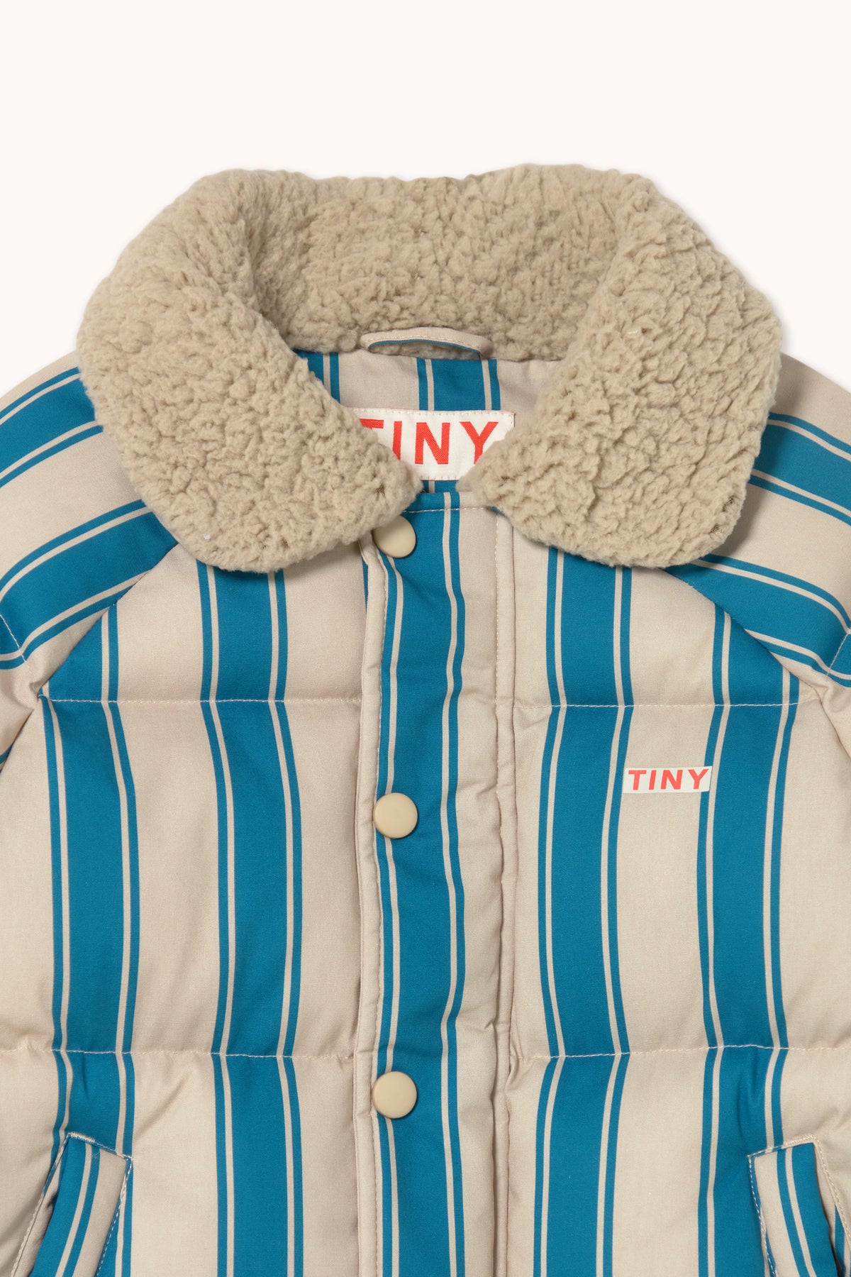 BLUE RETRO STRIPES PADDED JACKET