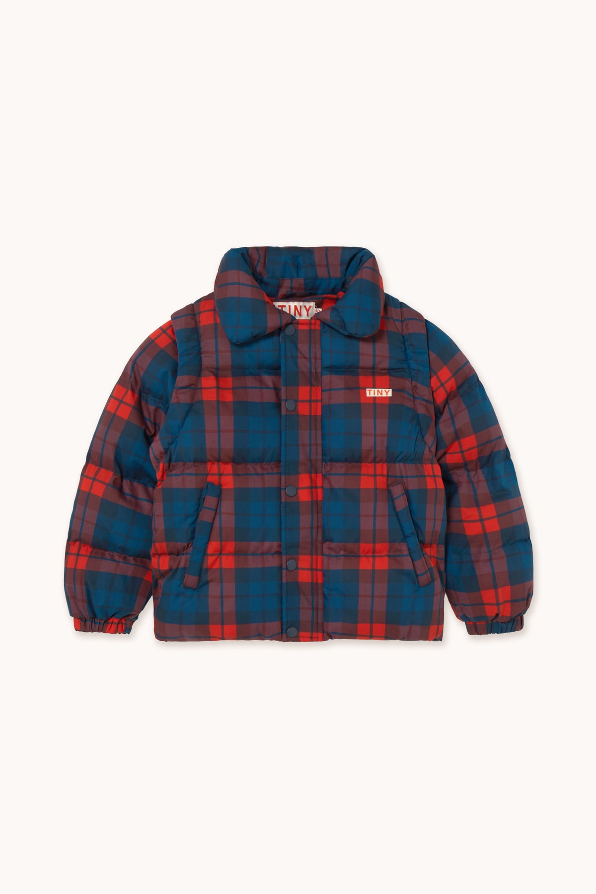 CHECK SHORT PADDED JACKET