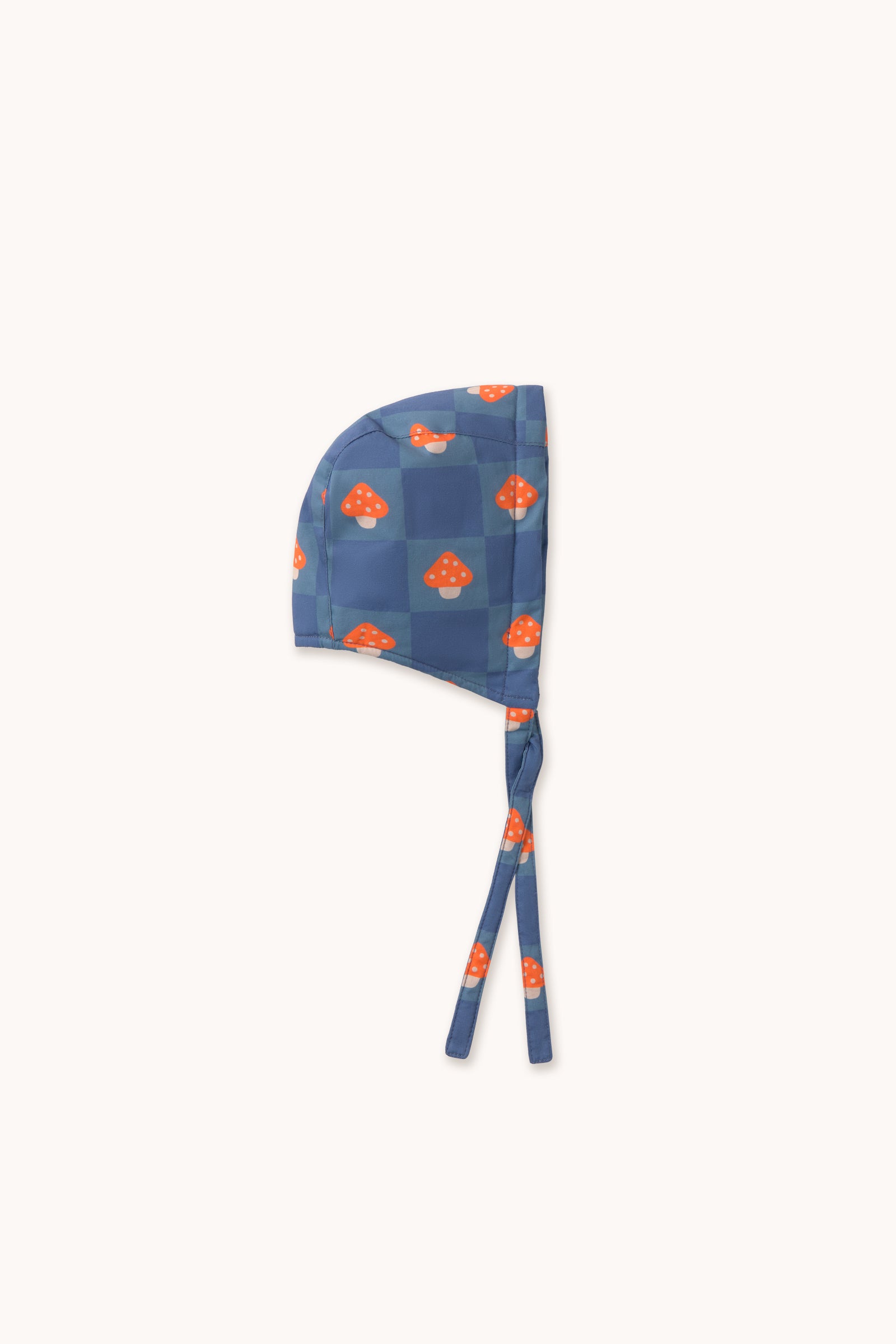 PADDED 100% COTTON BONNET WITH MUSHROOM PRINT