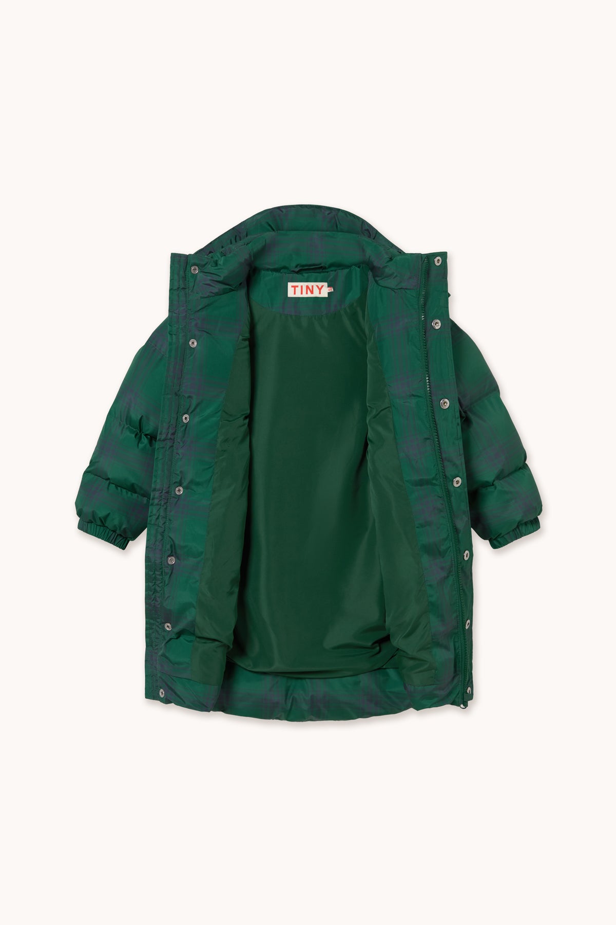 GREEN CHECK PADDED JACKET