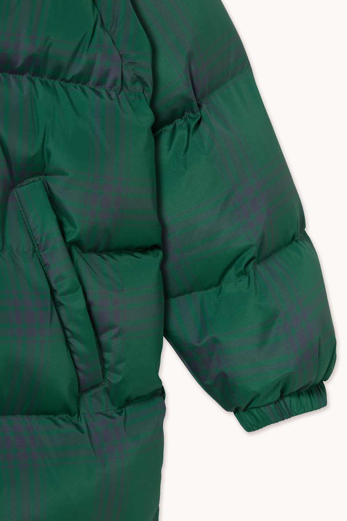GREEN CHECK PADDED JACKET