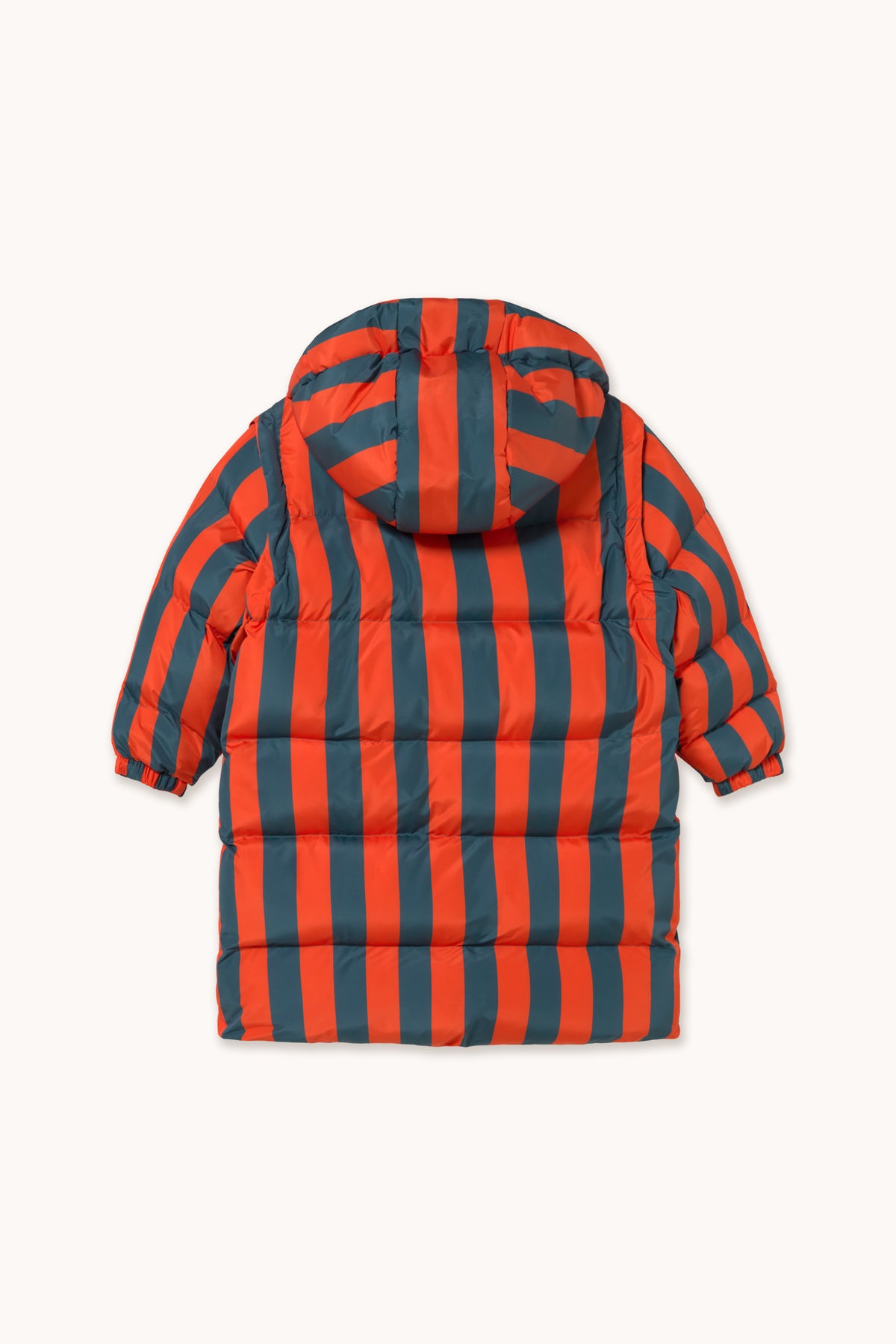 RED-BLUE STRIPES PADDED JACKET