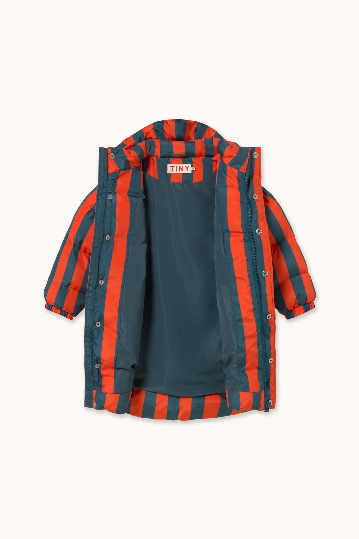 RED-BLUE STRIPES PADDED JACKET