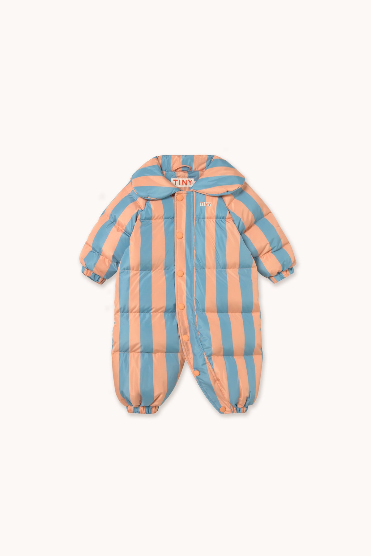 NUDE-BLUE STRIPES PADDED OVERALL