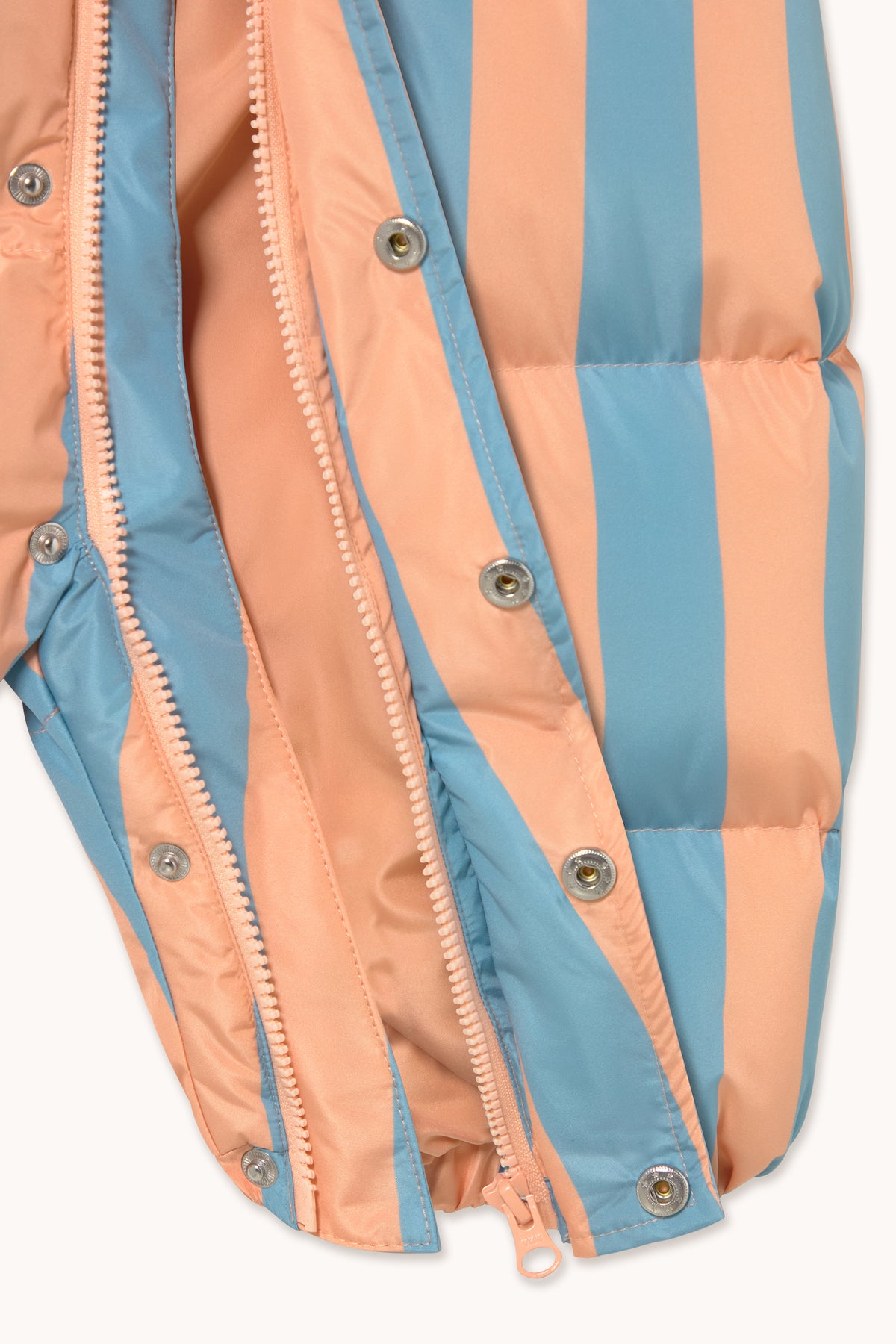 NUDE-BLUE STRIPES PADDED OVERALL