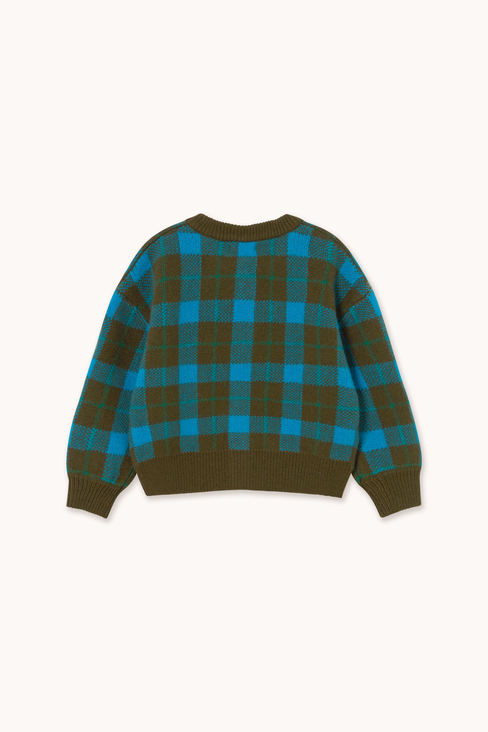 CHECK BLUE CARDIGAN