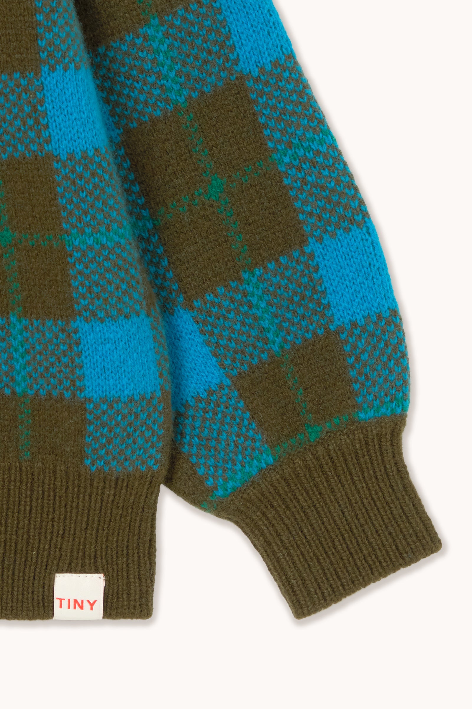 CHECK BLUE CARDIGAN