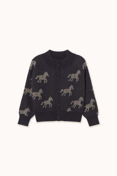 HORSES MOCKNECK CARDIGAN