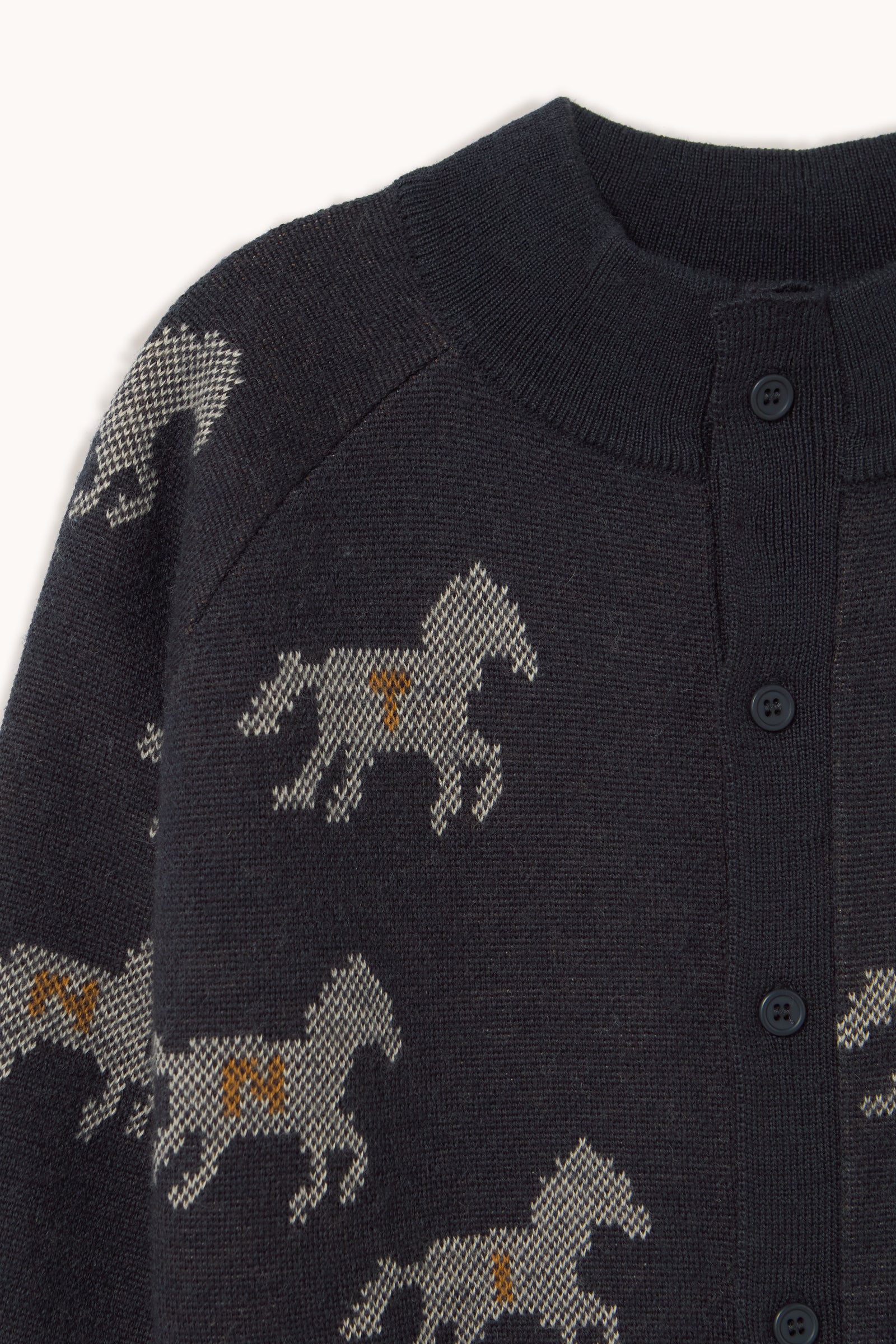 HORSES MOCKNECK CARDIGAN