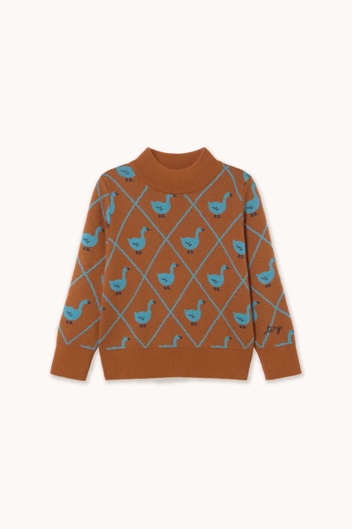 SWANS BLUE MOCKNECK SWEATER