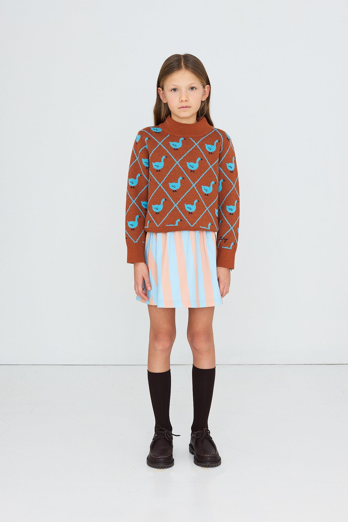 SWANS BLUE MOCKNECK SWEATER