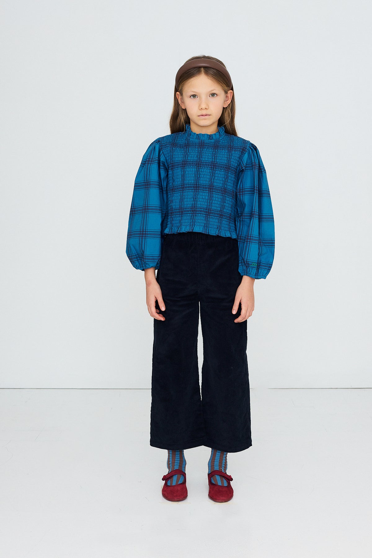 PANTALON EN VELOURS CÔTELÉ UNI
